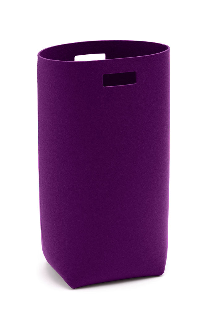 Hey-Sign Wäschekorb aus Wollfilz in der Farbe Pflaume