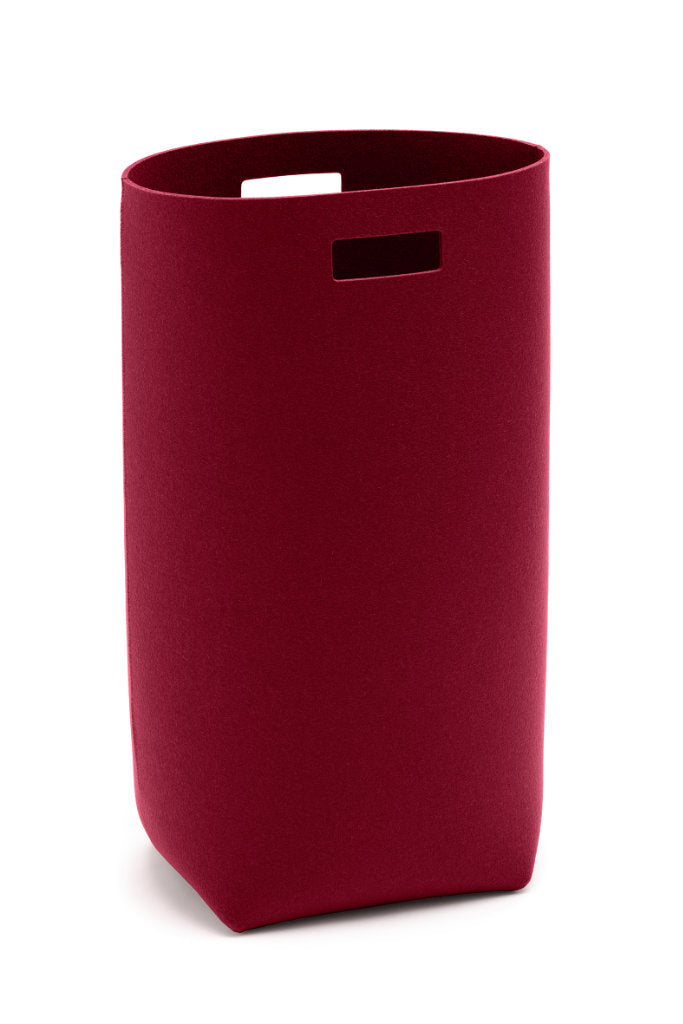Hey-Sign Wäschekorb aus Wollfilz in der Farbe Bordeaux