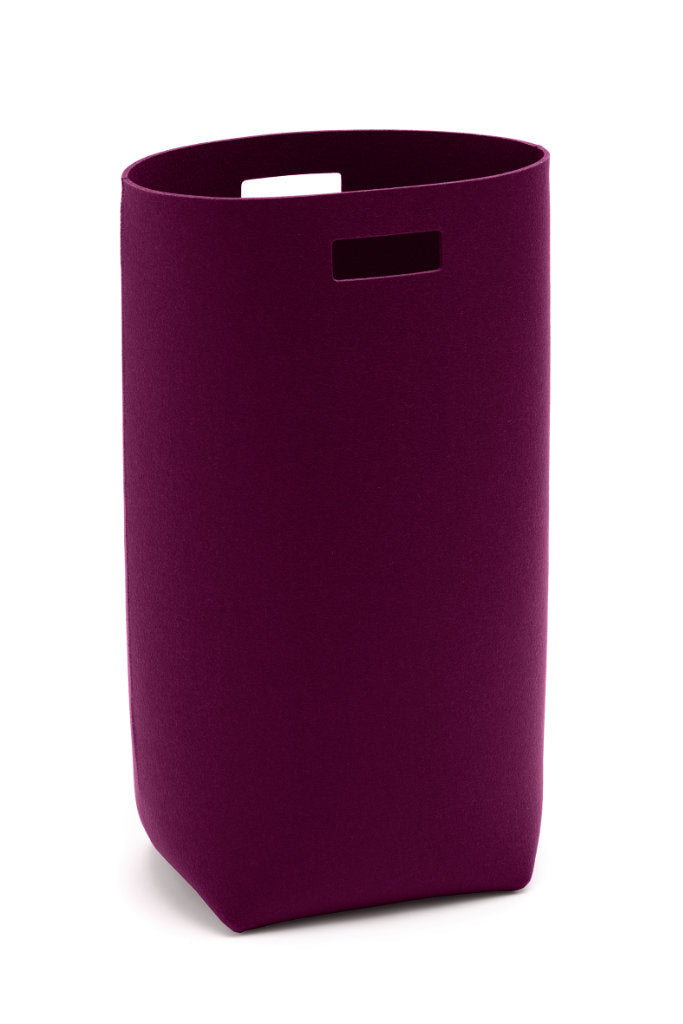 Hey-Sign Wäschekorb aus Wollfilz in der Farbe Aubergine