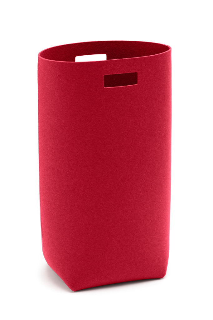Hey-Sign Wäschekorb aus Wollfilz in der Farbe Mohnrot