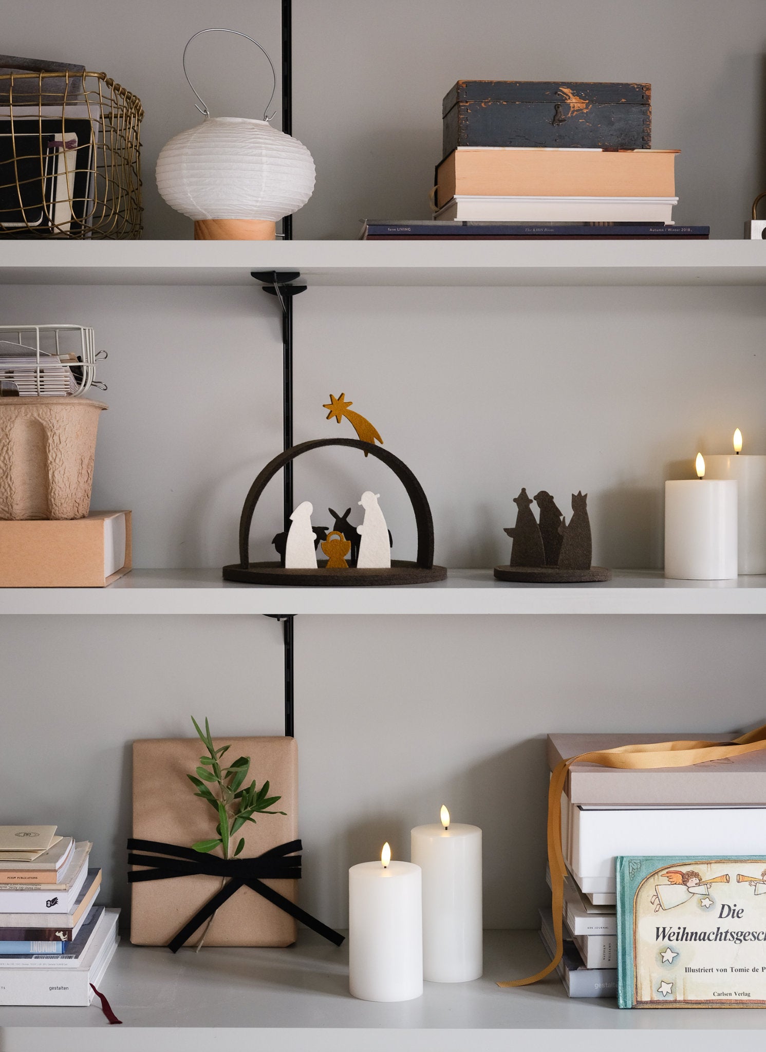 Weihnachtskrippe aus Wollfilz von Hey-Sign