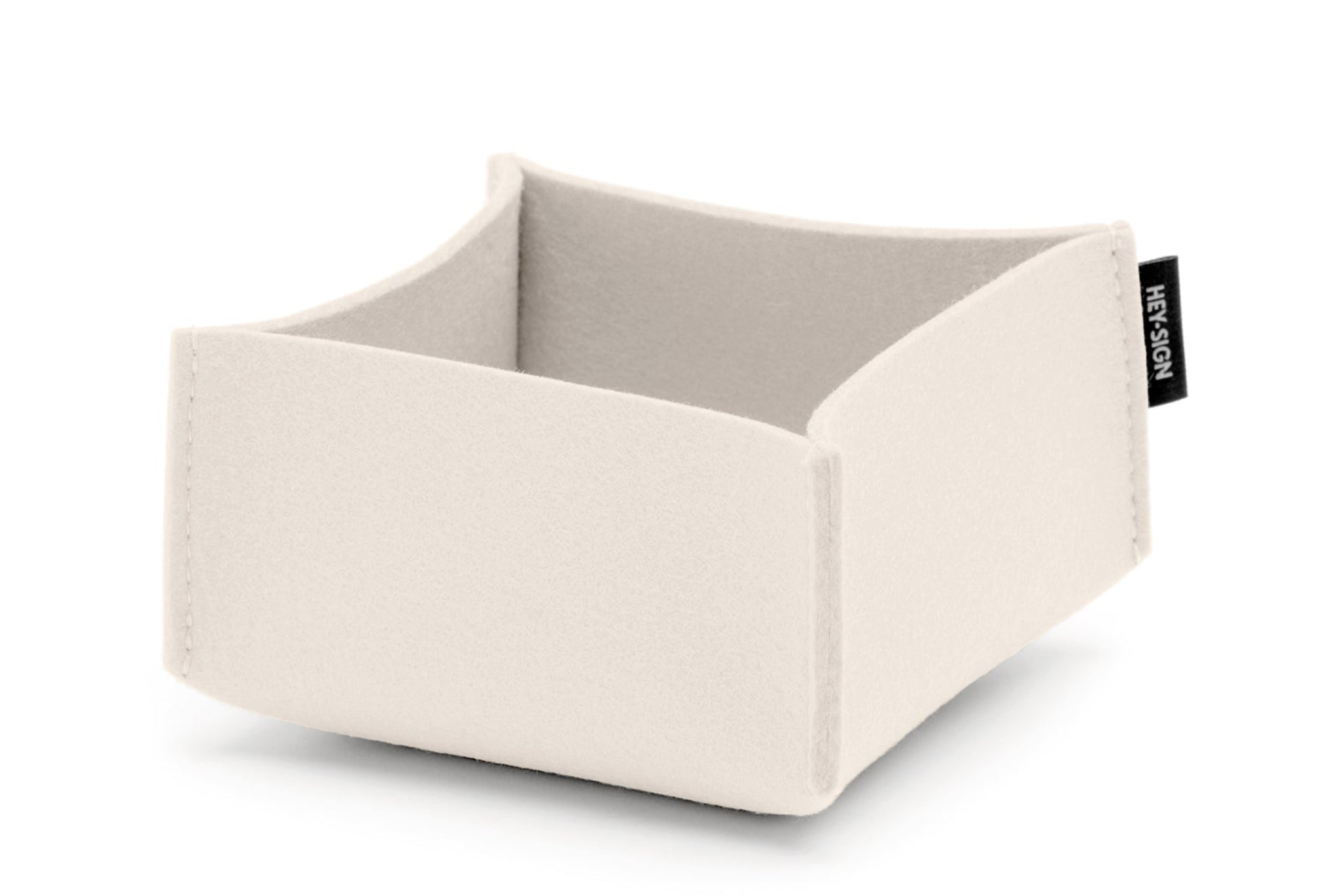Hey-Sign Box No 2 aus Wollfilz Größe L in der Farbe Wollweiß