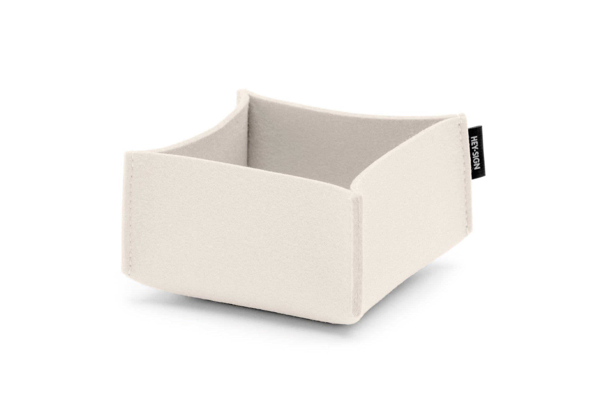 Hey-Sign Box No 2 aus Wollfilz Größe S in der Farbe Wollweiß