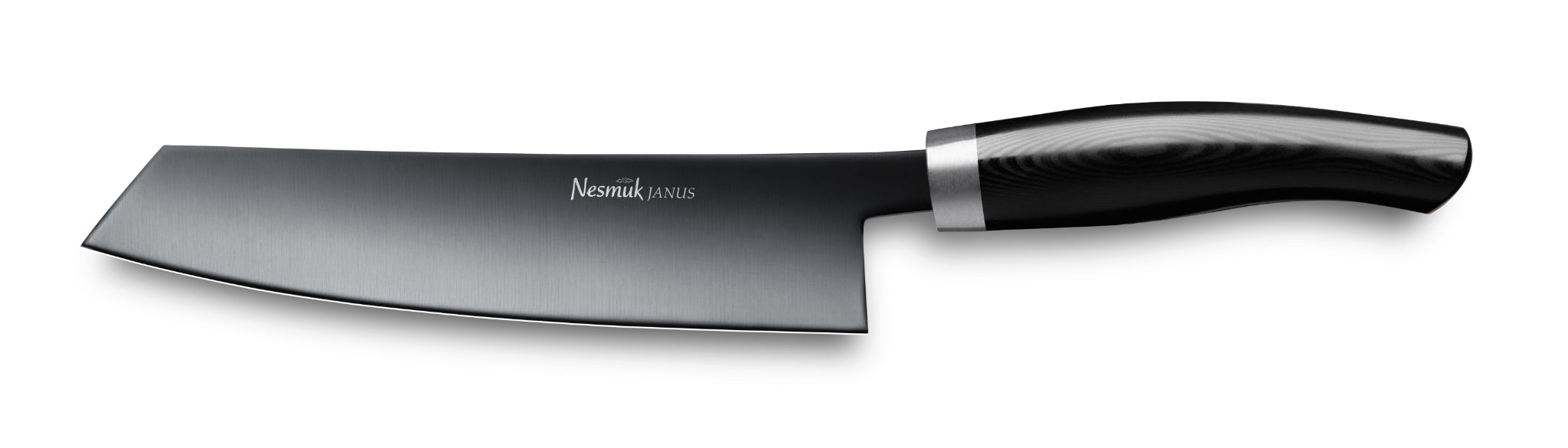 Kochmesser Janus von Nesmuk mit Griff aus Hightech Kunststoff Micarta Black