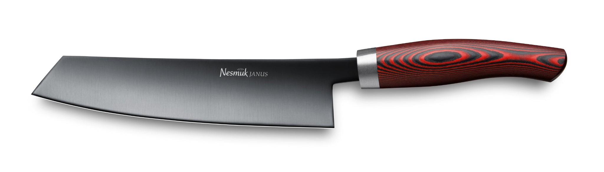Kochmesser Janus von Nesmuk mit Griff aus Hightech Kunststoff Micarta Red