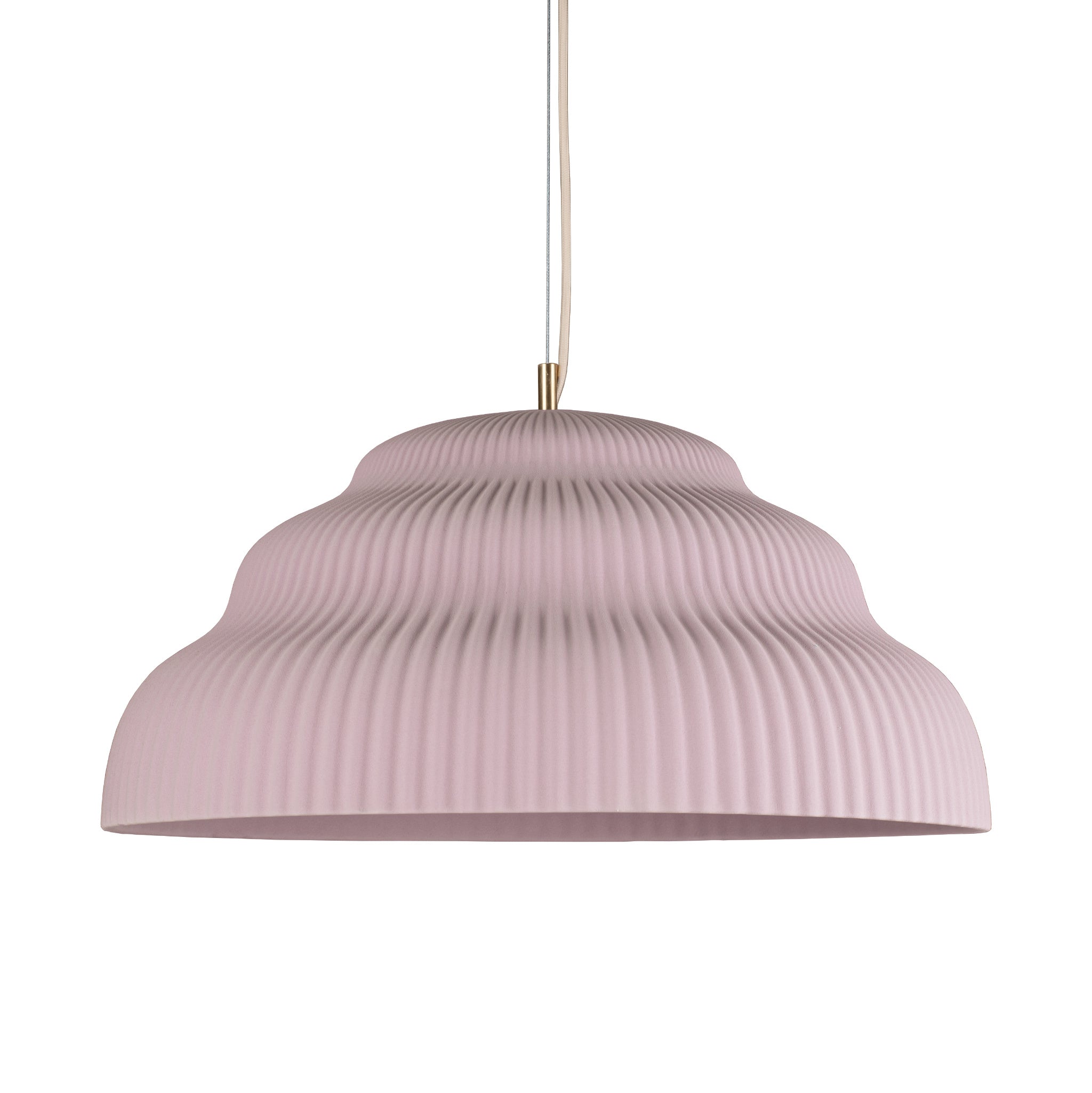 Pendelleuchte Kaskad big aus Keramik von Schneid Studio, Farbe Cloudpink