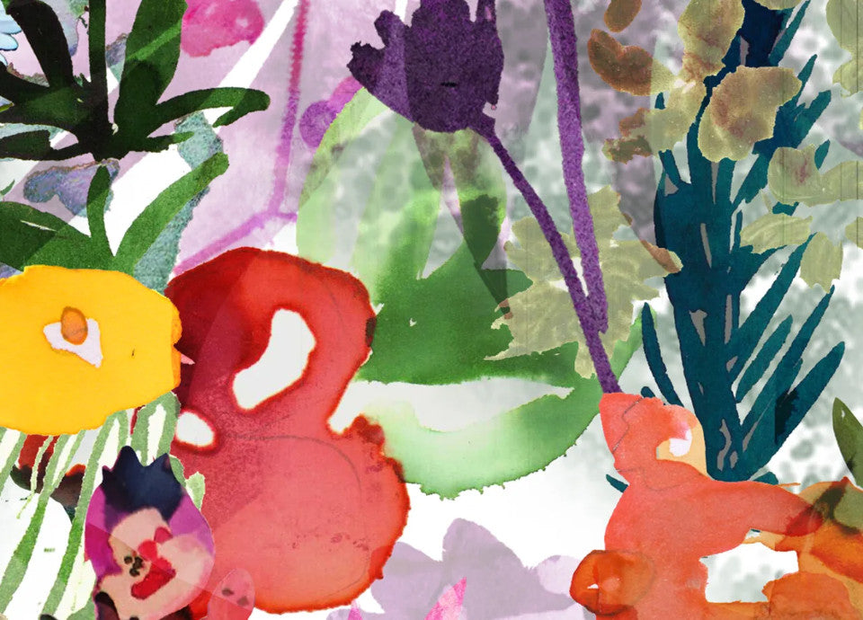 Rebel Walls Tapetenmuster DINA3 May Meadow Multicolor