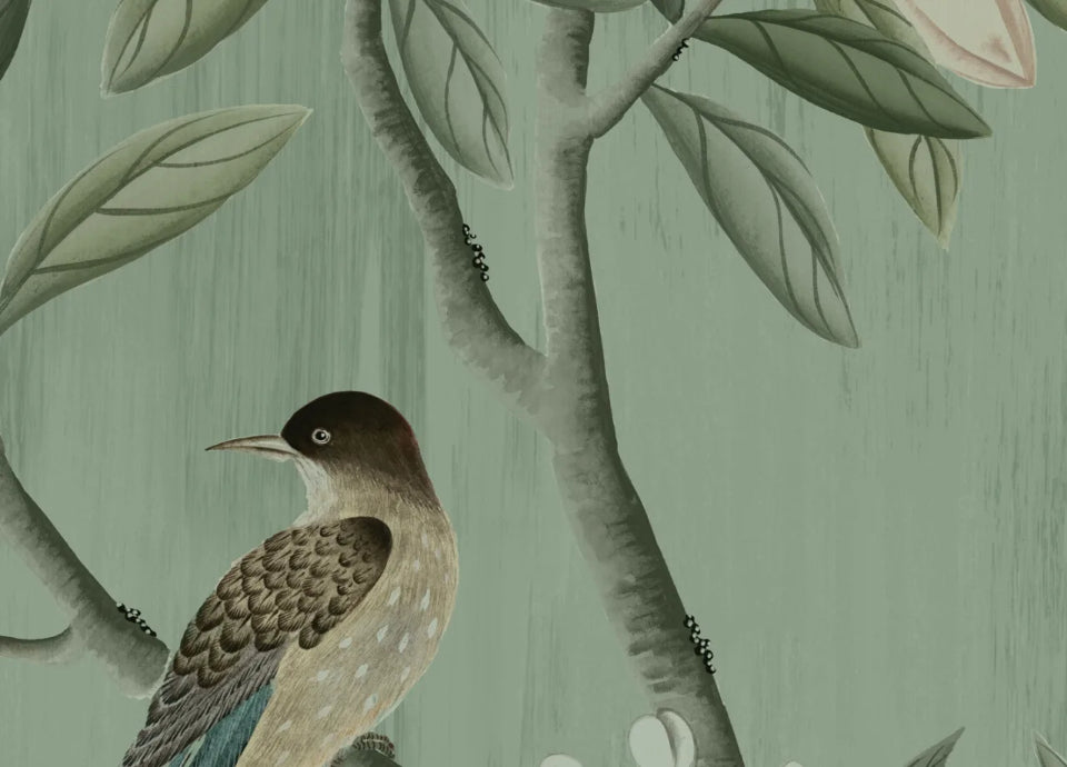 Rebel Walls Tapetenmuster DINA3 Chinoiserie Chic Jade