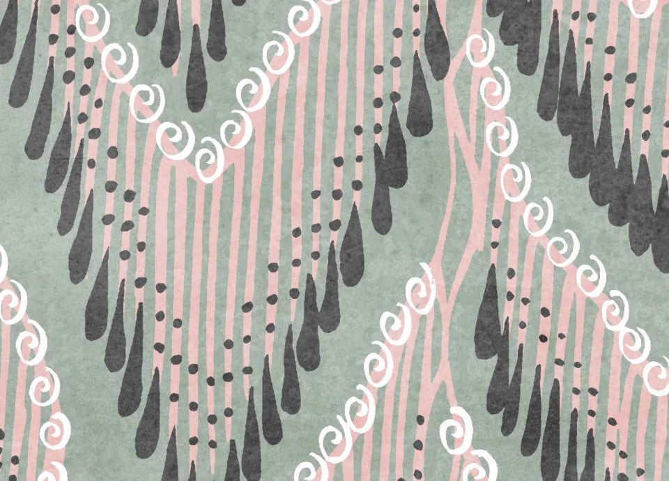 Rebel Walls Tapetenmuster DINA3 Fringed Follies Mint