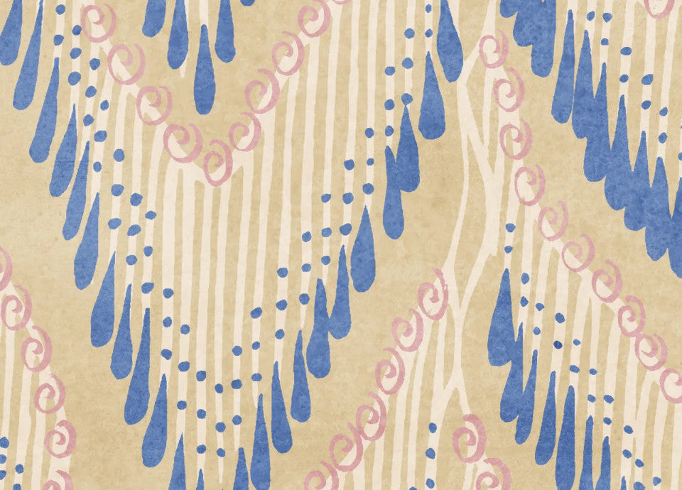 Rebel Walls Tapetenmuster DINA3 Fringed Follies Custard