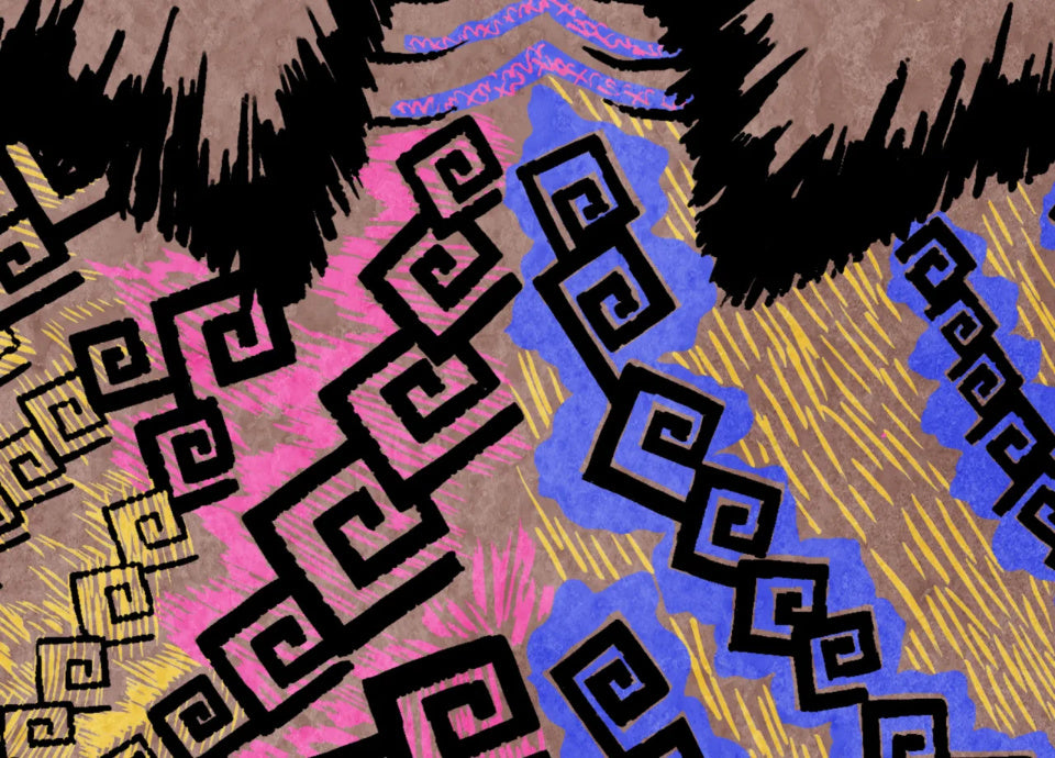 Rebel Walls Tapetenmuster DINA3 Zebra Skin Coco