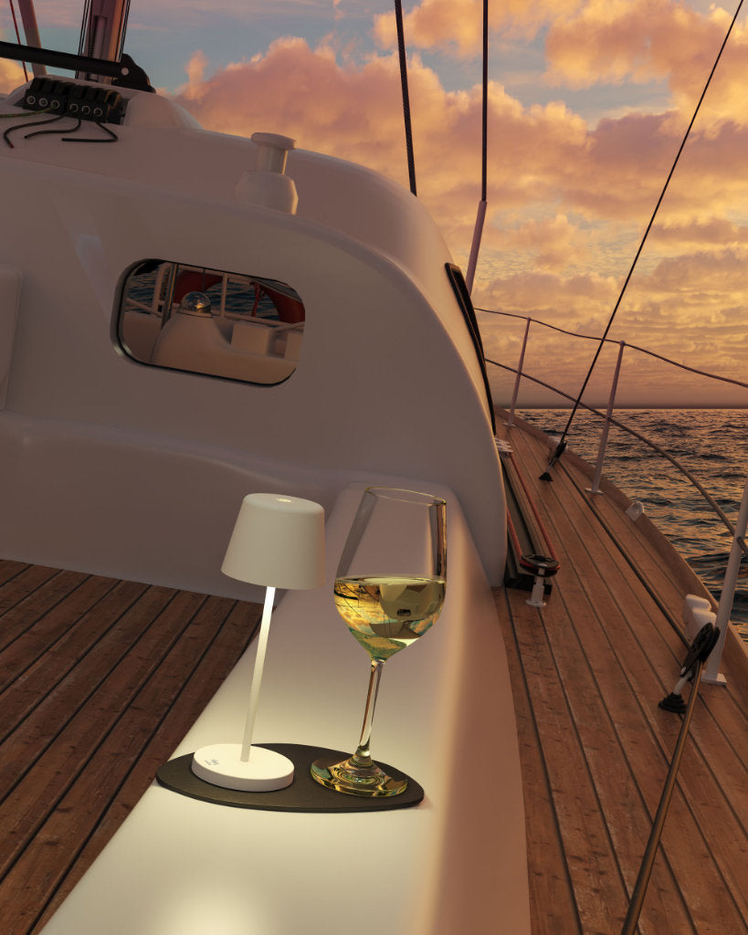 Monaco Akku-Tischleuchte von Silwy – magnetisch & dimmbar