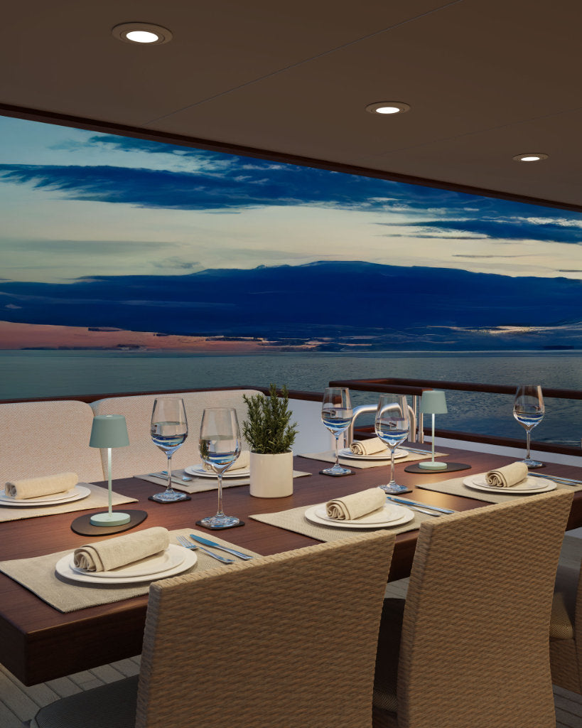 Monaco Akku-Tischleuchte von Silwy – magnetisch & dimmbar