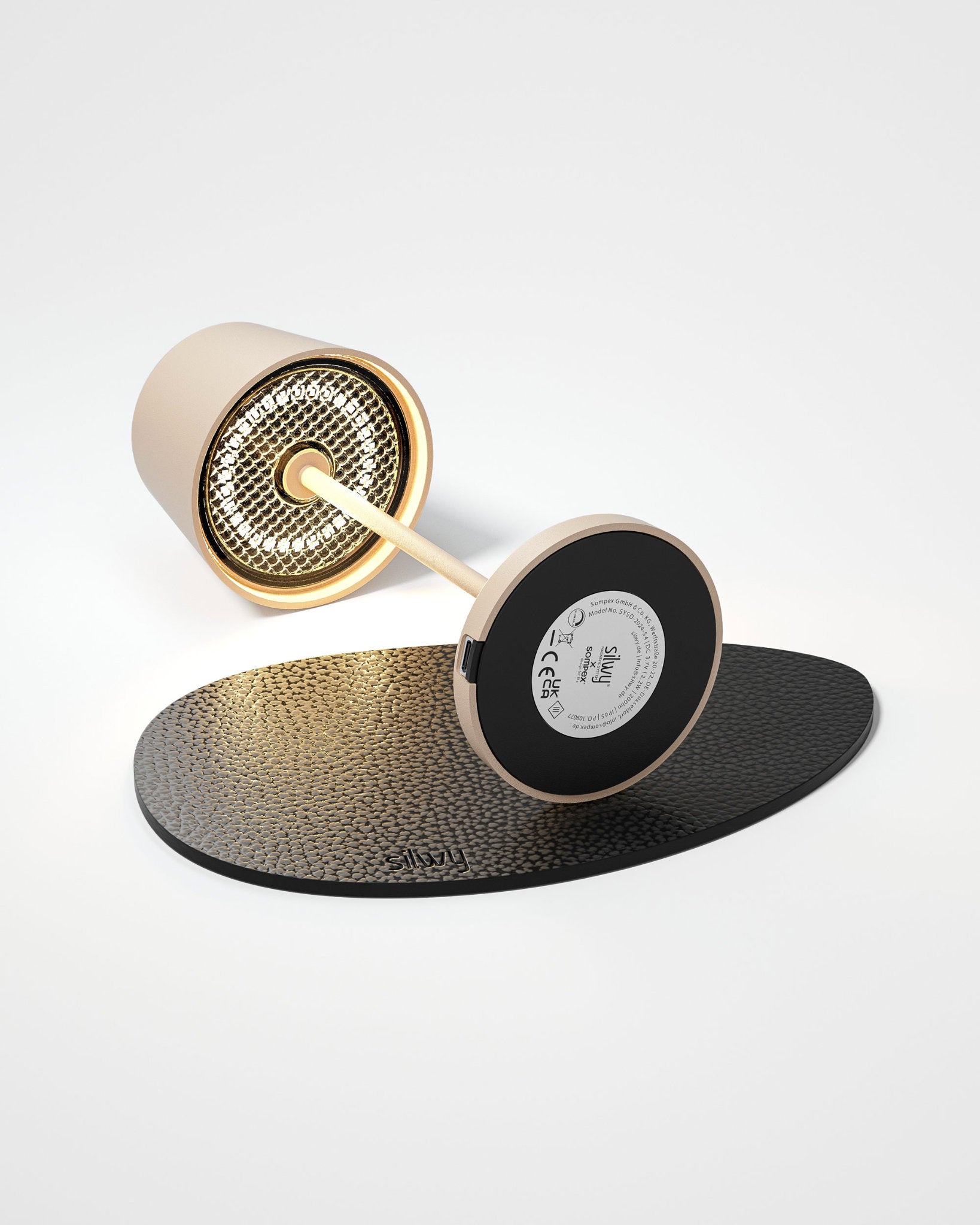 Monaco Akku-Tischleuchte von Silwy – magnetisch & dimmbar