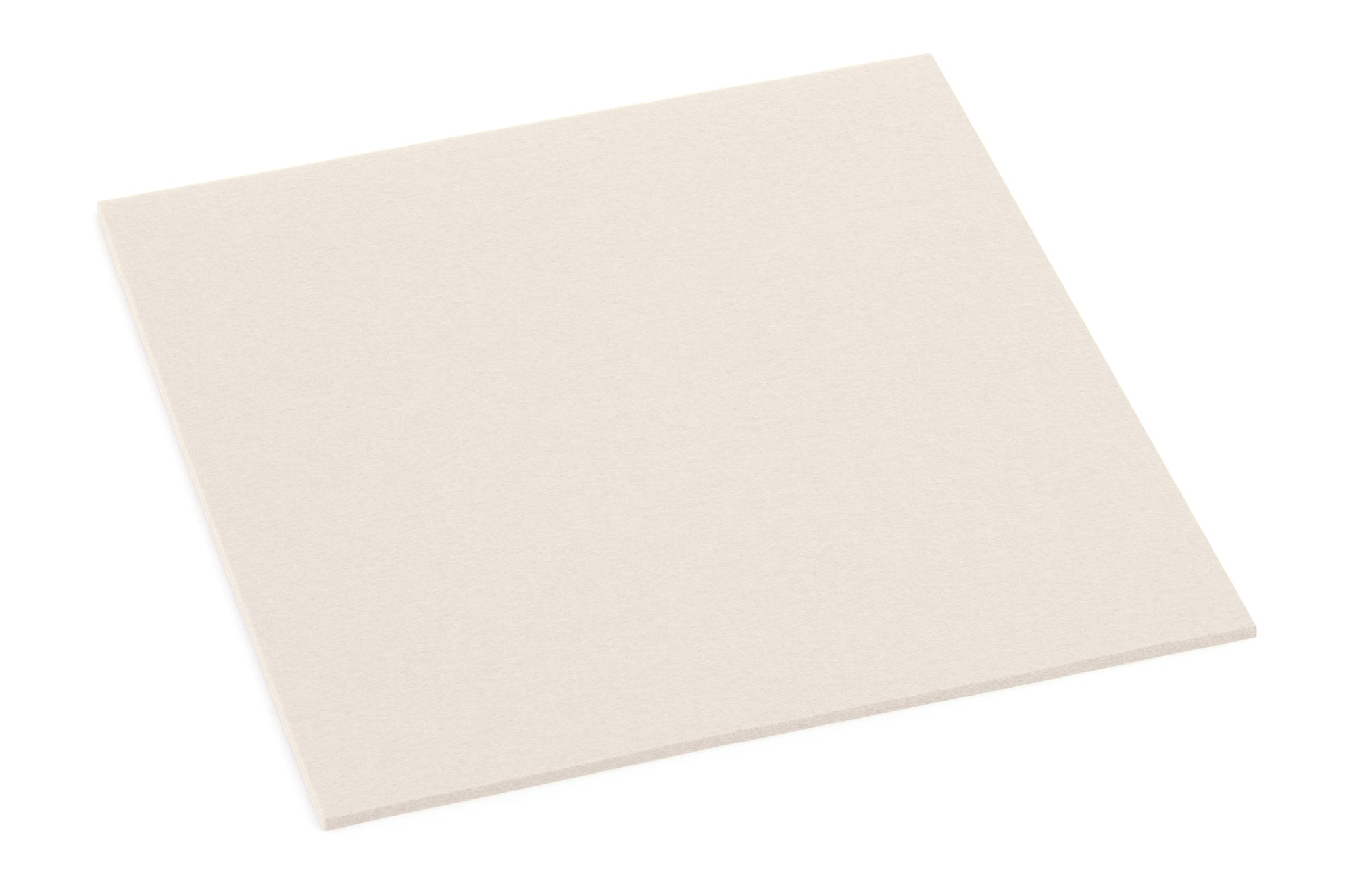 Quadratischer Untersetzer aus Filz von Hey-Sign, Farbe Wollweiß