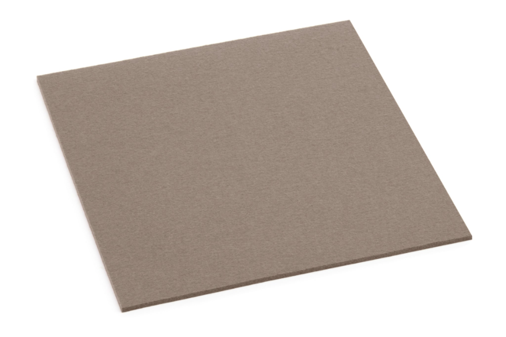 Quadratischer Untersetzer aus Filz von Hey-Sign, Farbe Taupe