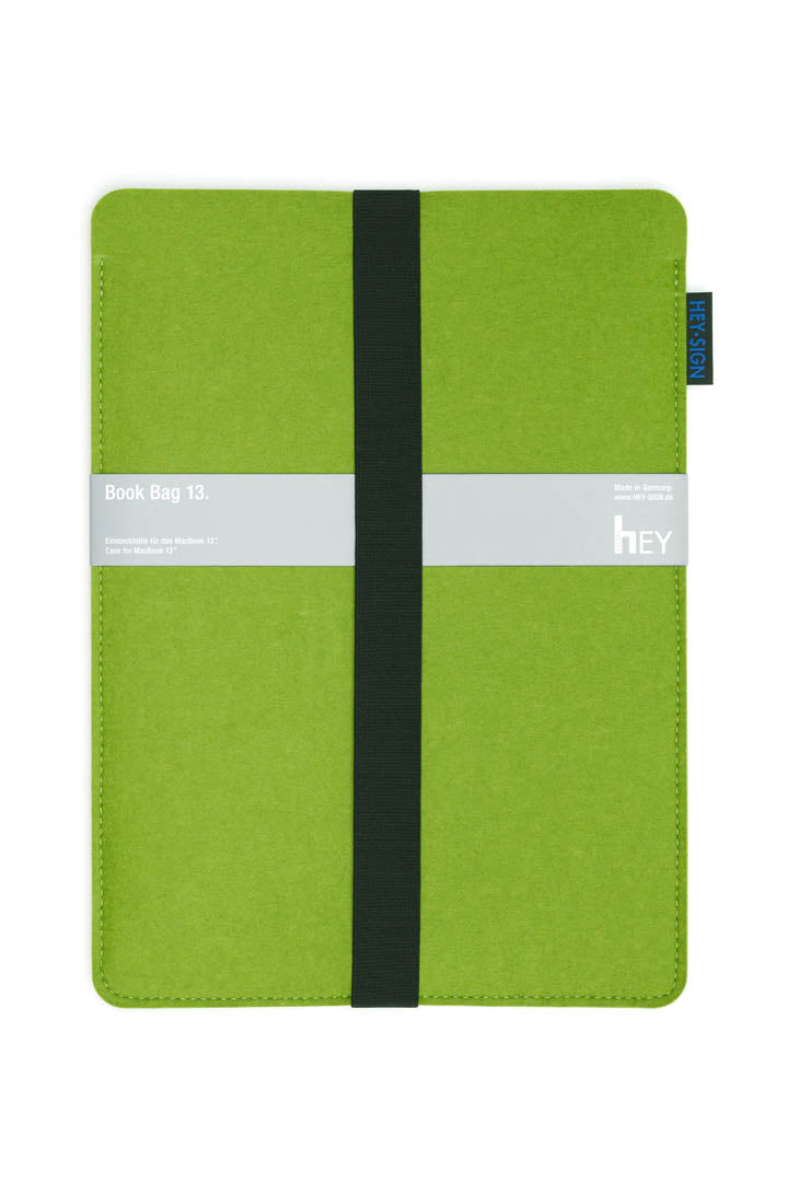 Hey-Sign MacBook Hülle Book Bag aus Filz in der Farbe Maigrün
