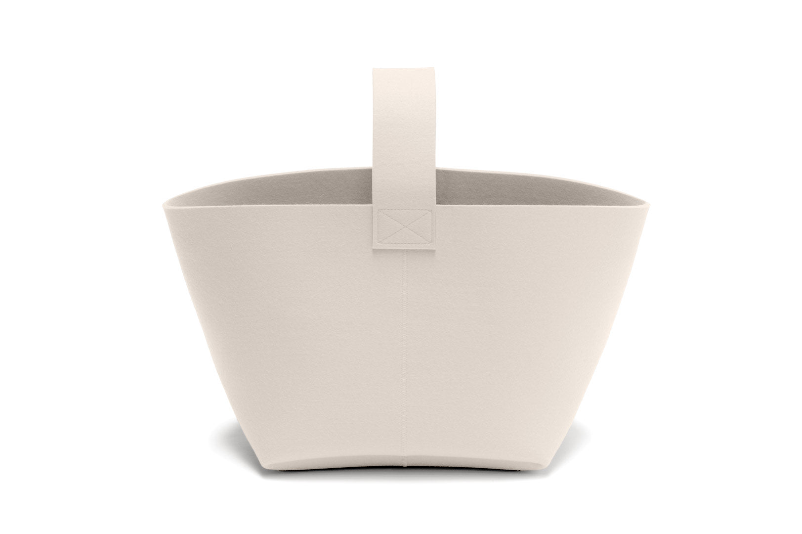 Hey-Sign Kaminholzkorb aus Filz, Größe M, Farbe Wollweiß