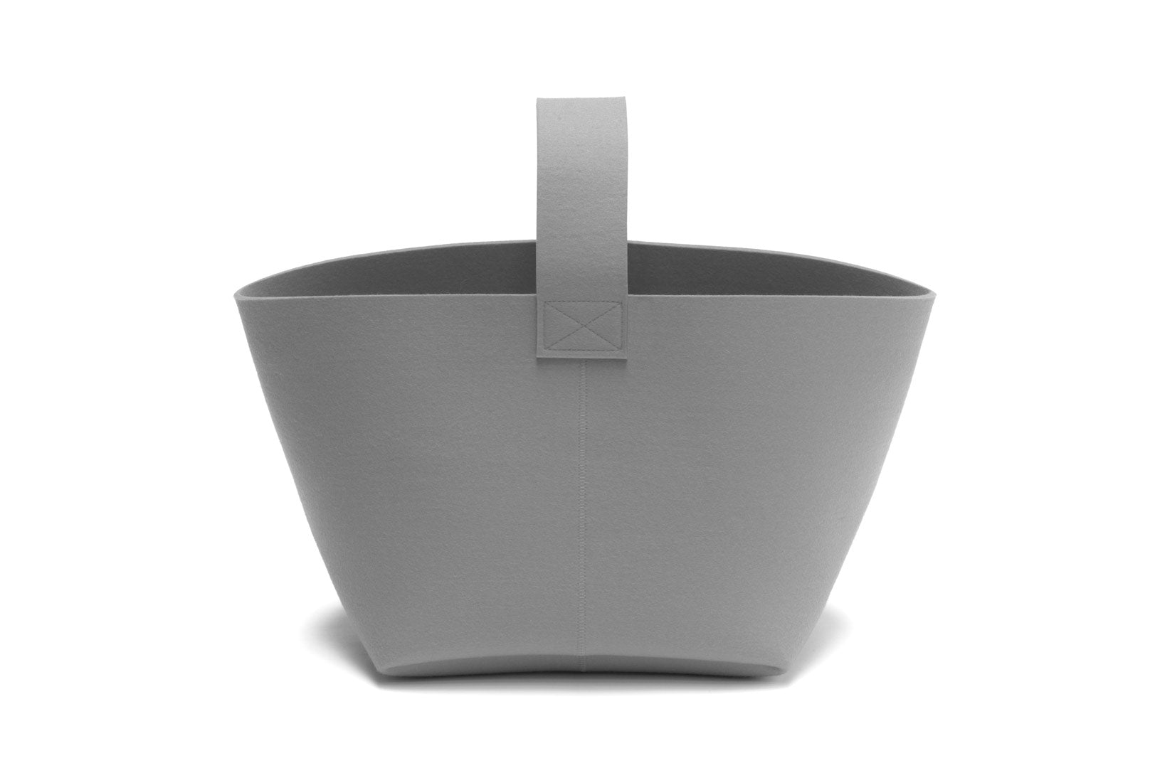 Hey-Sign Kaminholzkorb aus Filz, Größe M, Farbe Hellgrau