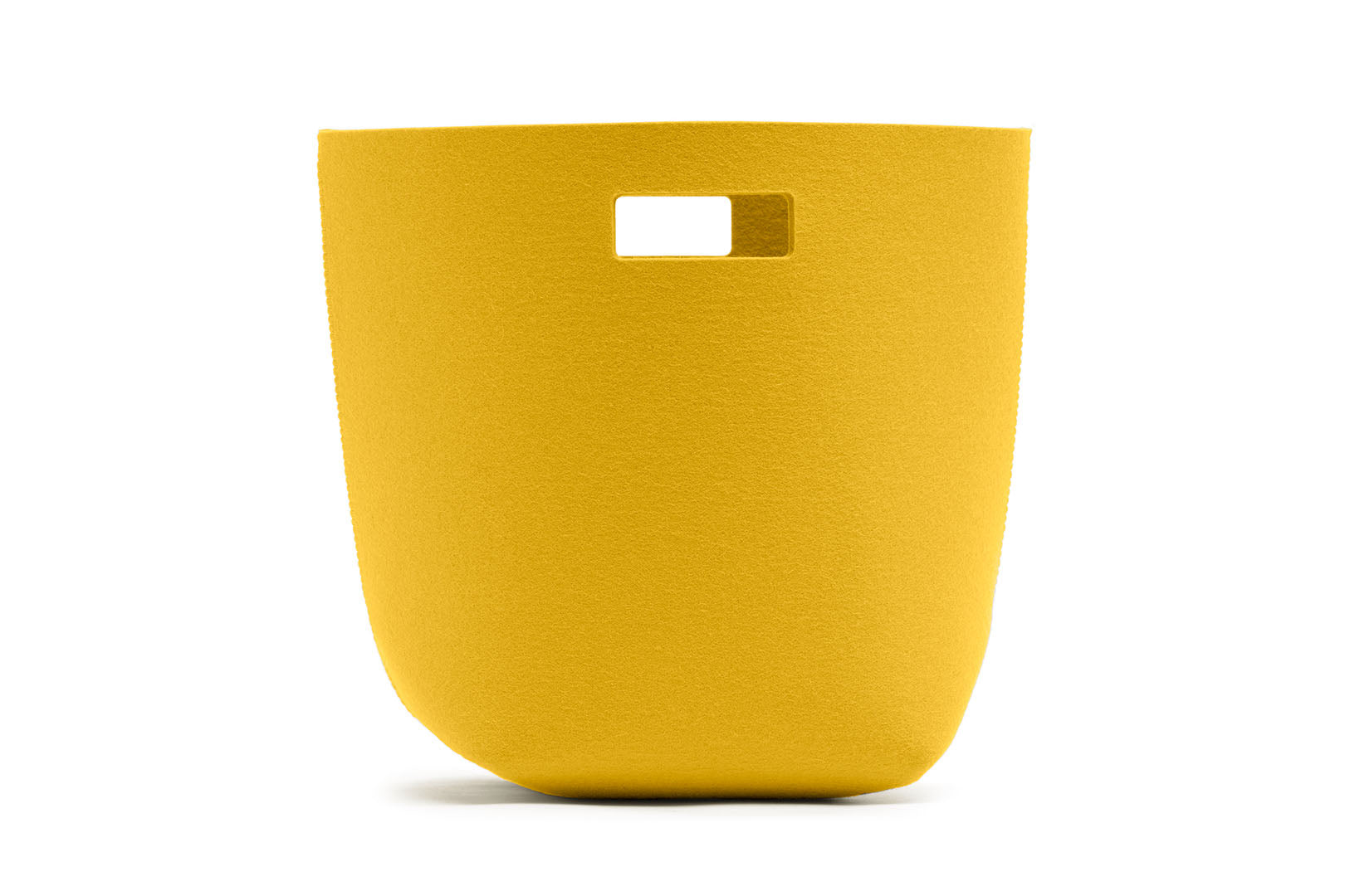 Papierkorb aus Wollfilz von Hey-Sign, Größe M in der Farbe Curry