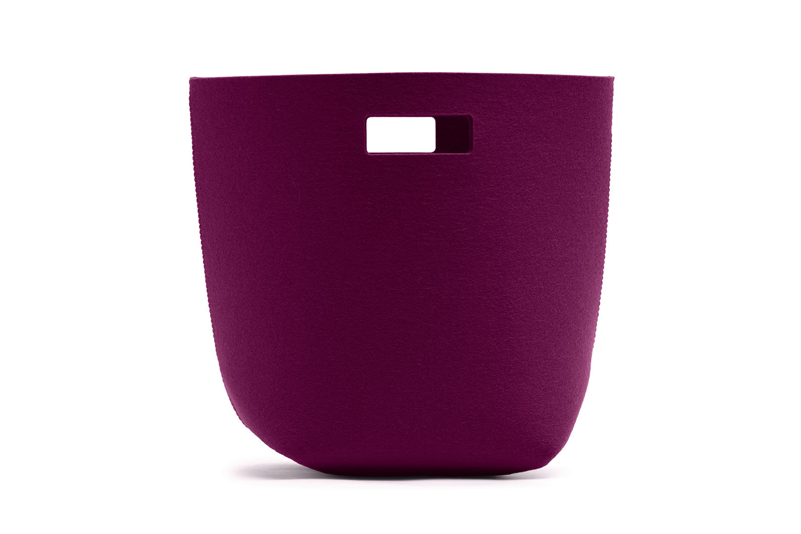 Papierkorb aus Wollfilz von Hey-Sign, Größe M in der Farbe Aubergine