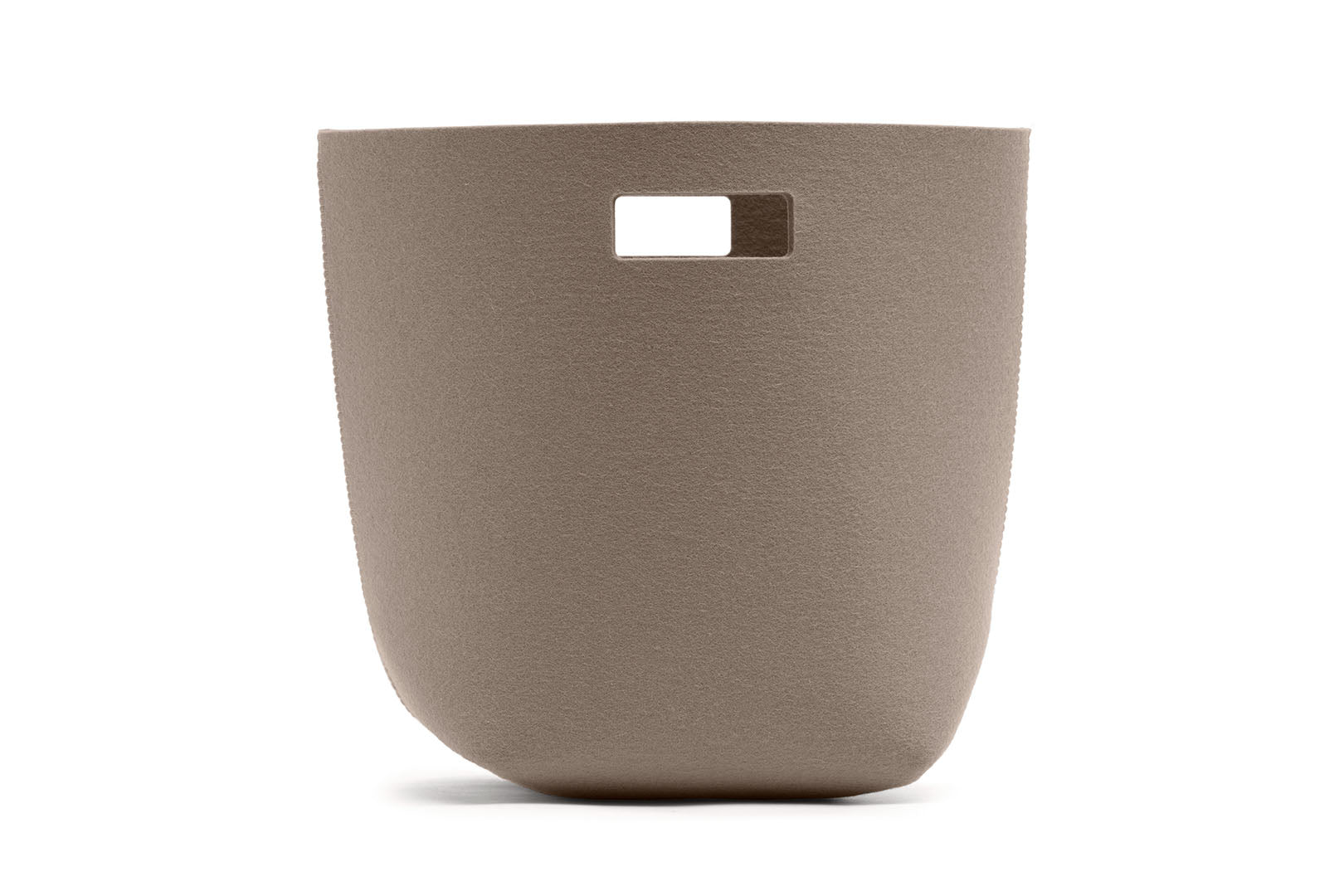 Papierkorb aus Wollfilz von Hey-Sign, Größe M in der Farbe Taupe