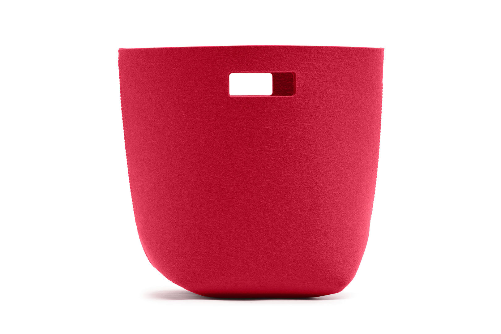 Papierkorb aus Wollfilz von Hey-Sign, Größe M in der Farbe Mohnrot