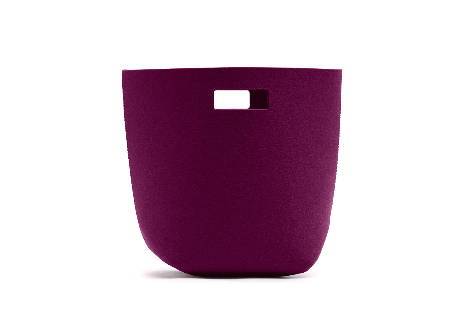 Papierkorb aus Wollfilz von Hey-Sign, Größe S in der Farbe Aubergine