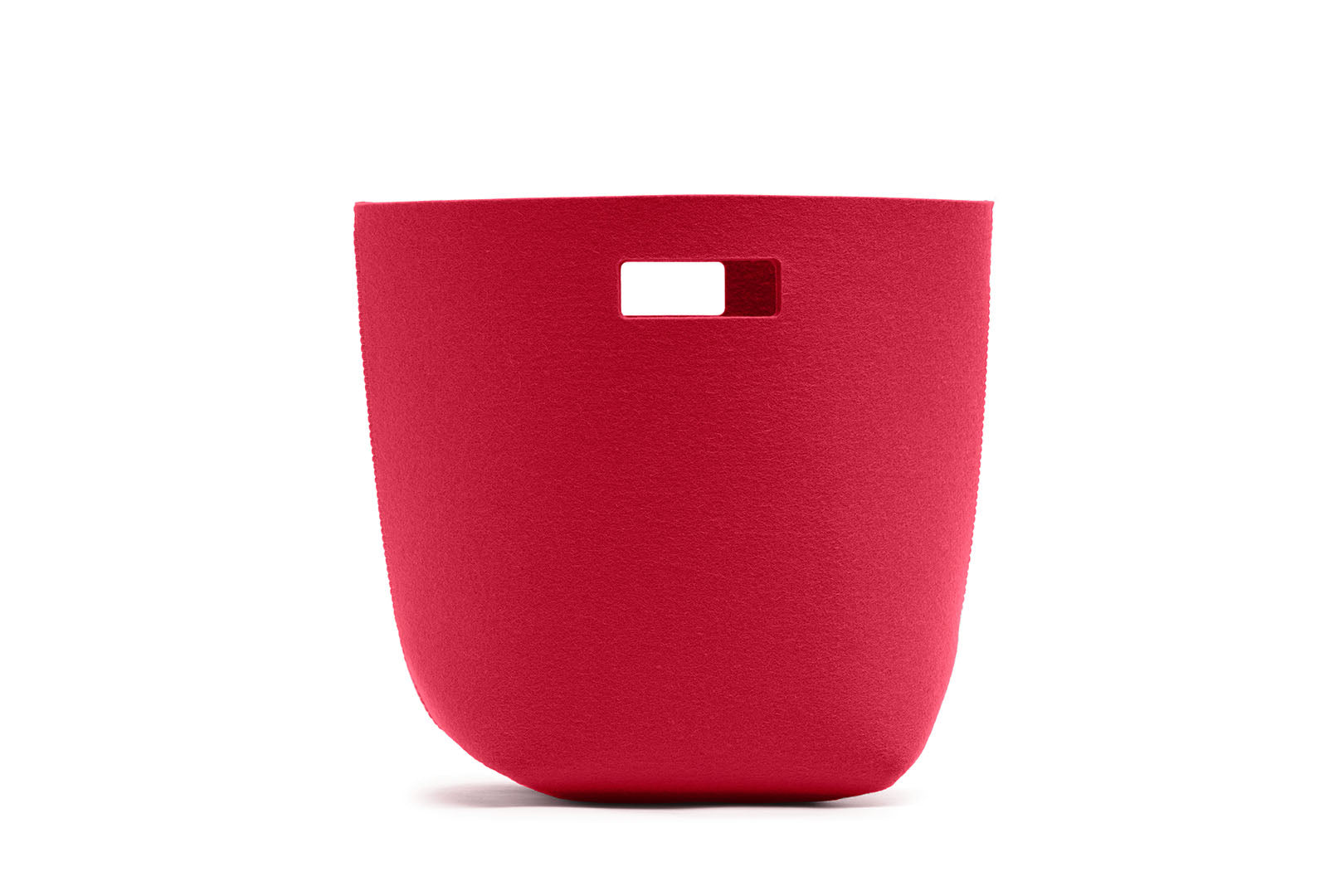 Papierkorb aus Wollfilz von Hey-Sign, Größe S in der Farbe Mohnrot
