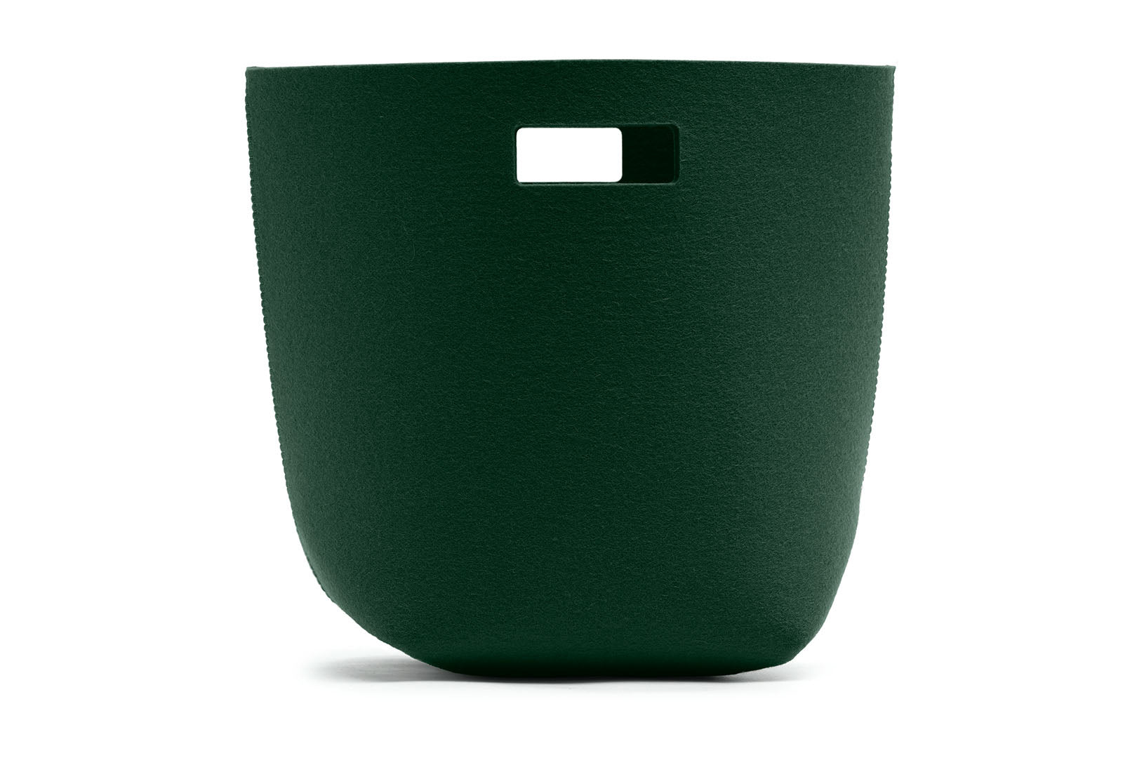 Papierkorb aus Wollfilz von Hey-Sign, Größe L in der Farbe Deep Forest