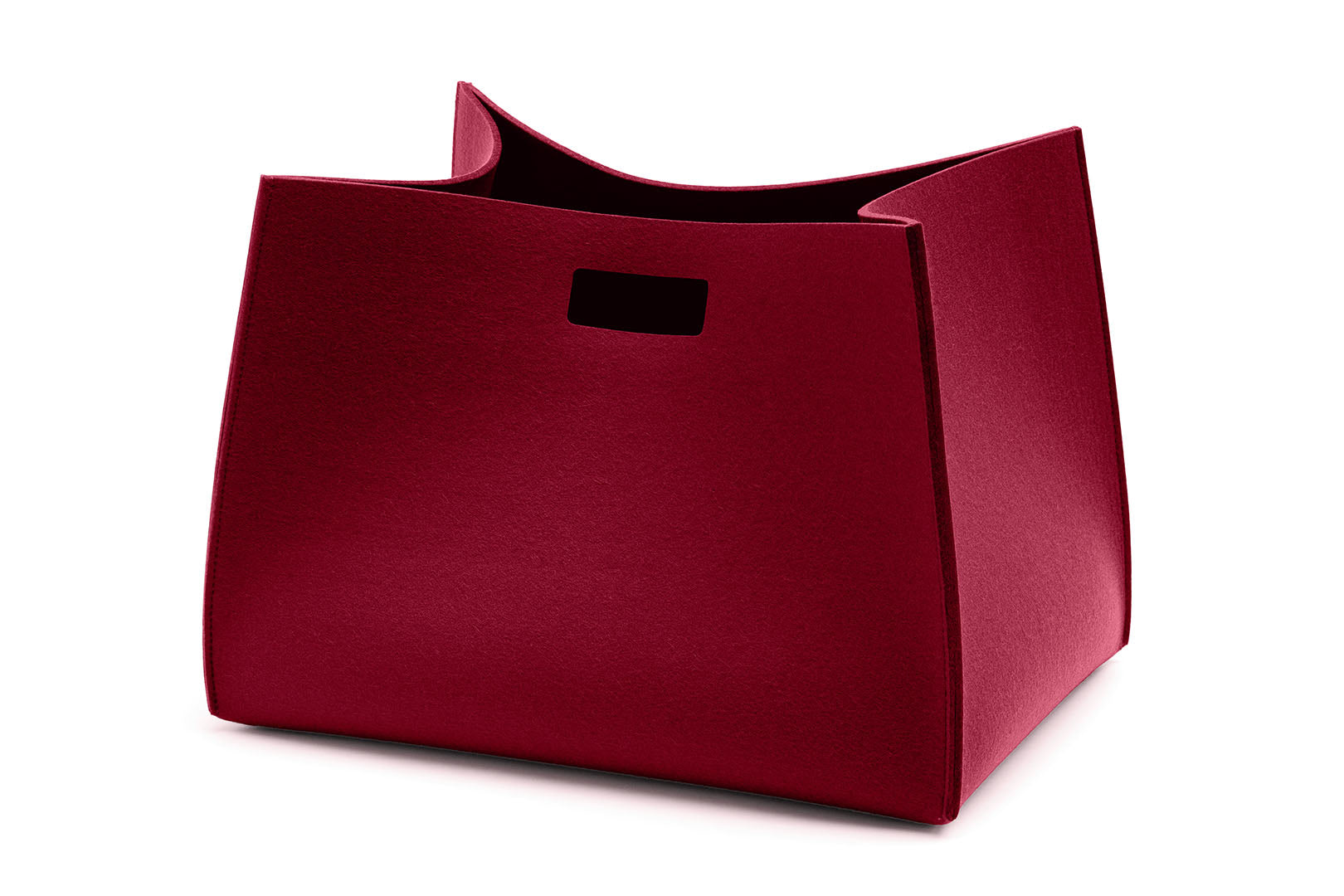 Filzkorb Tall Box rechteckig aus Wollfilz von Hey-Sign in der Farbe Bordeaux