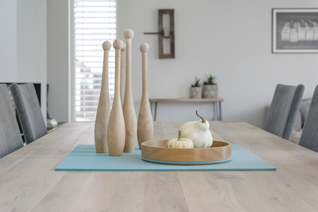 Hey-Sign Tischset aus quadratischem Filz in der Farbe Aqua