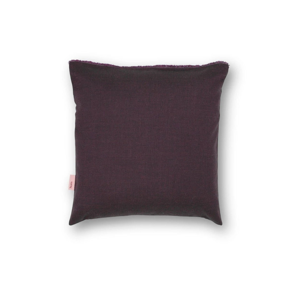 Premium Kissen Frans von Hum mit Webkante, Farbe Aubergine