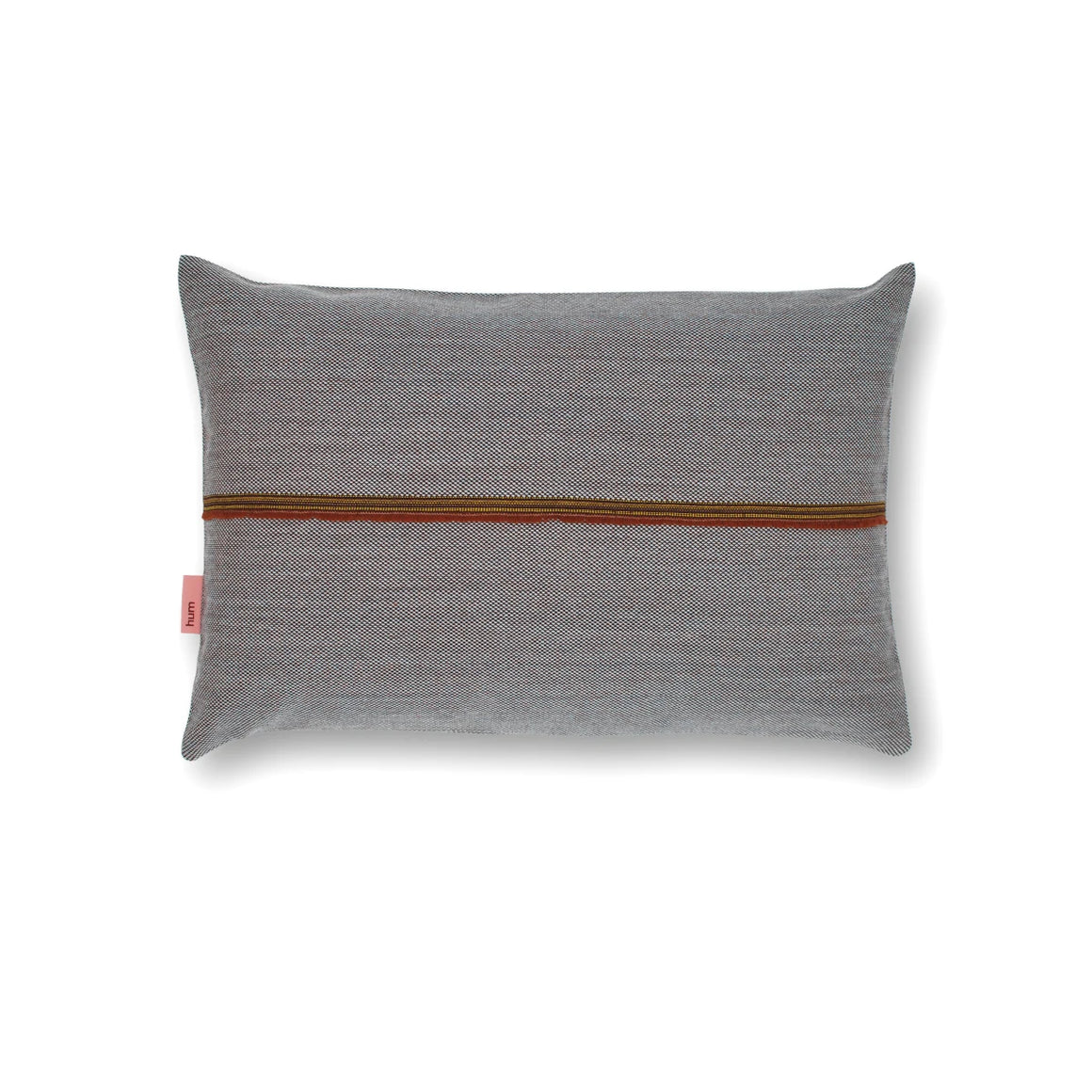 Kissen Bart von Hum mit Webkante, Farbe Kastanie