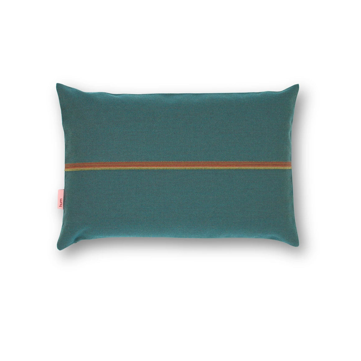 Kissen Bart von Hum mit Webkante, Farbe Moosgrün