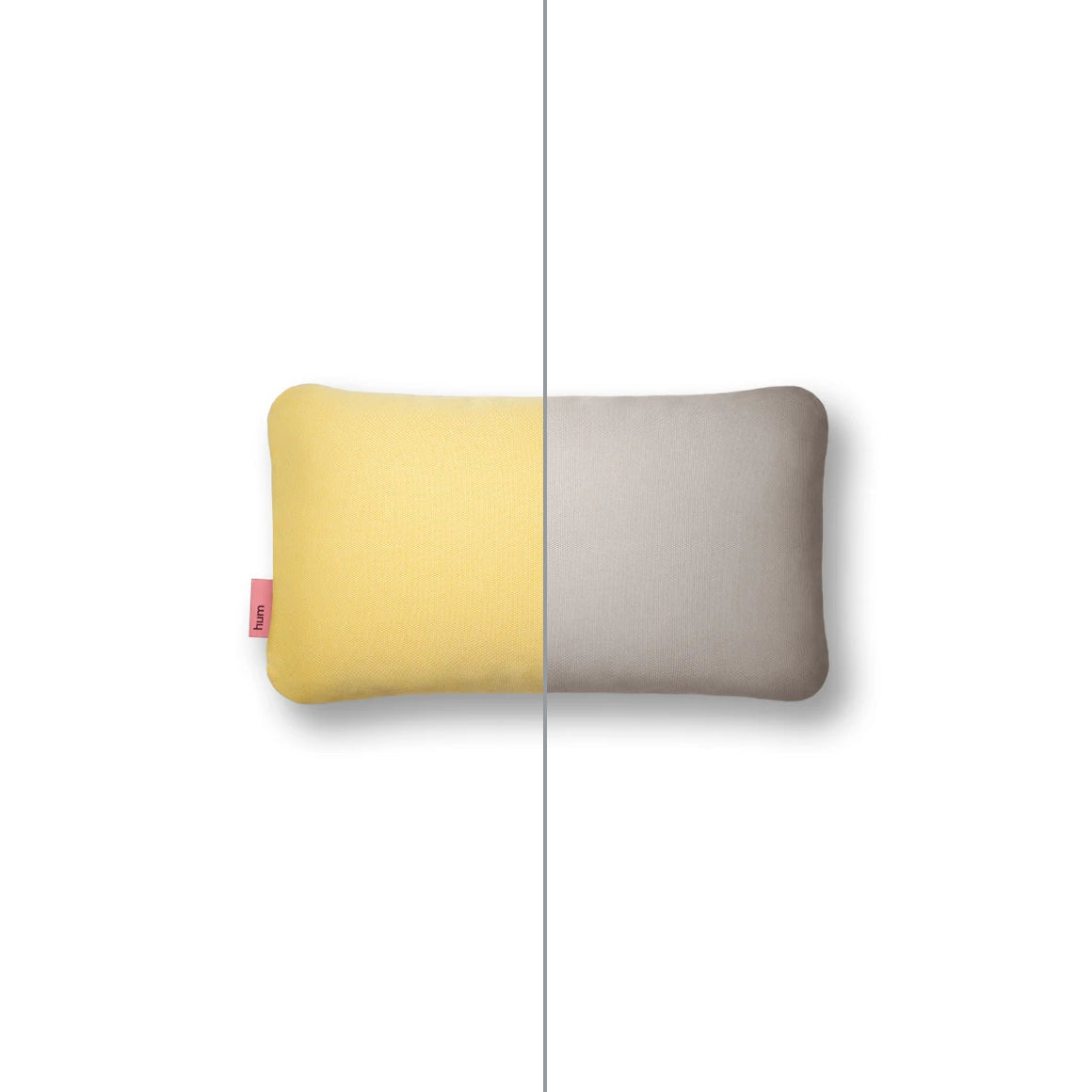 Zweifarbiges Zweifarbiges quadratisches Hum Outdoor Kissen Größe L in den Farben Sonne und Sand