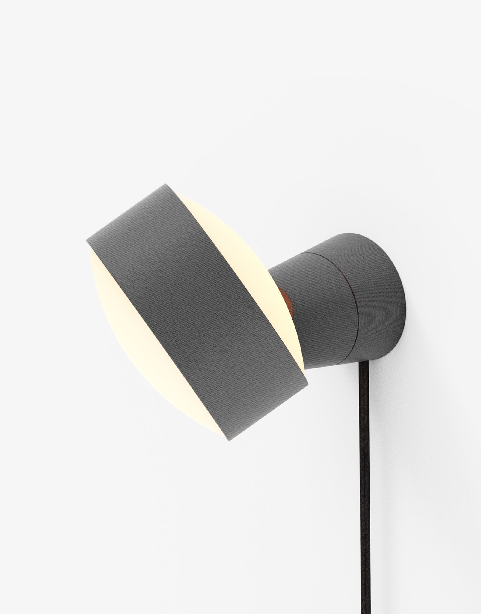 Recozy 3D gedruckte Wandleuchte Lupo Wall in Midnight Black