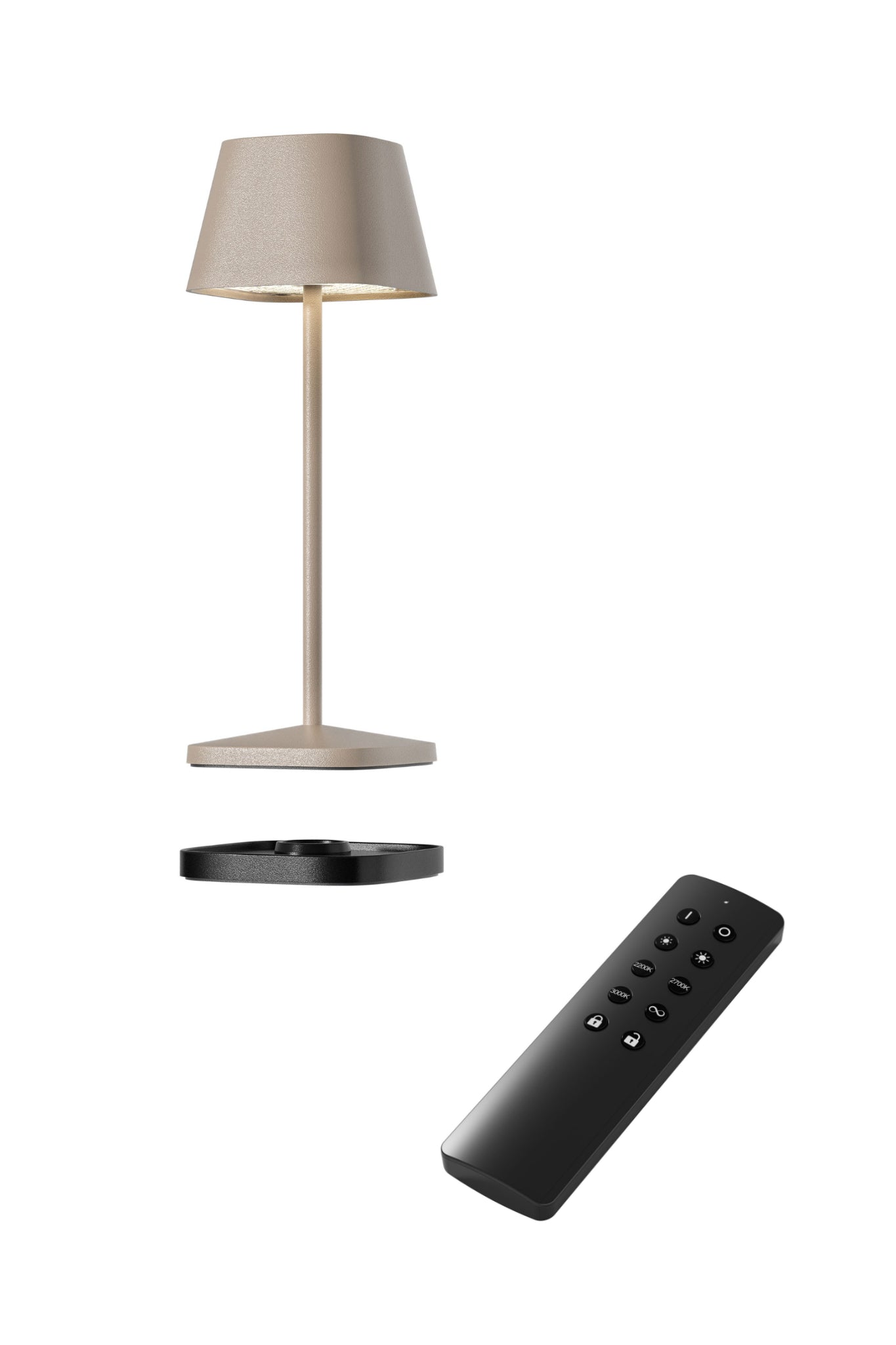 Neapel RC Micro Akku-Tischleuchte im Set mit Fernbedienung