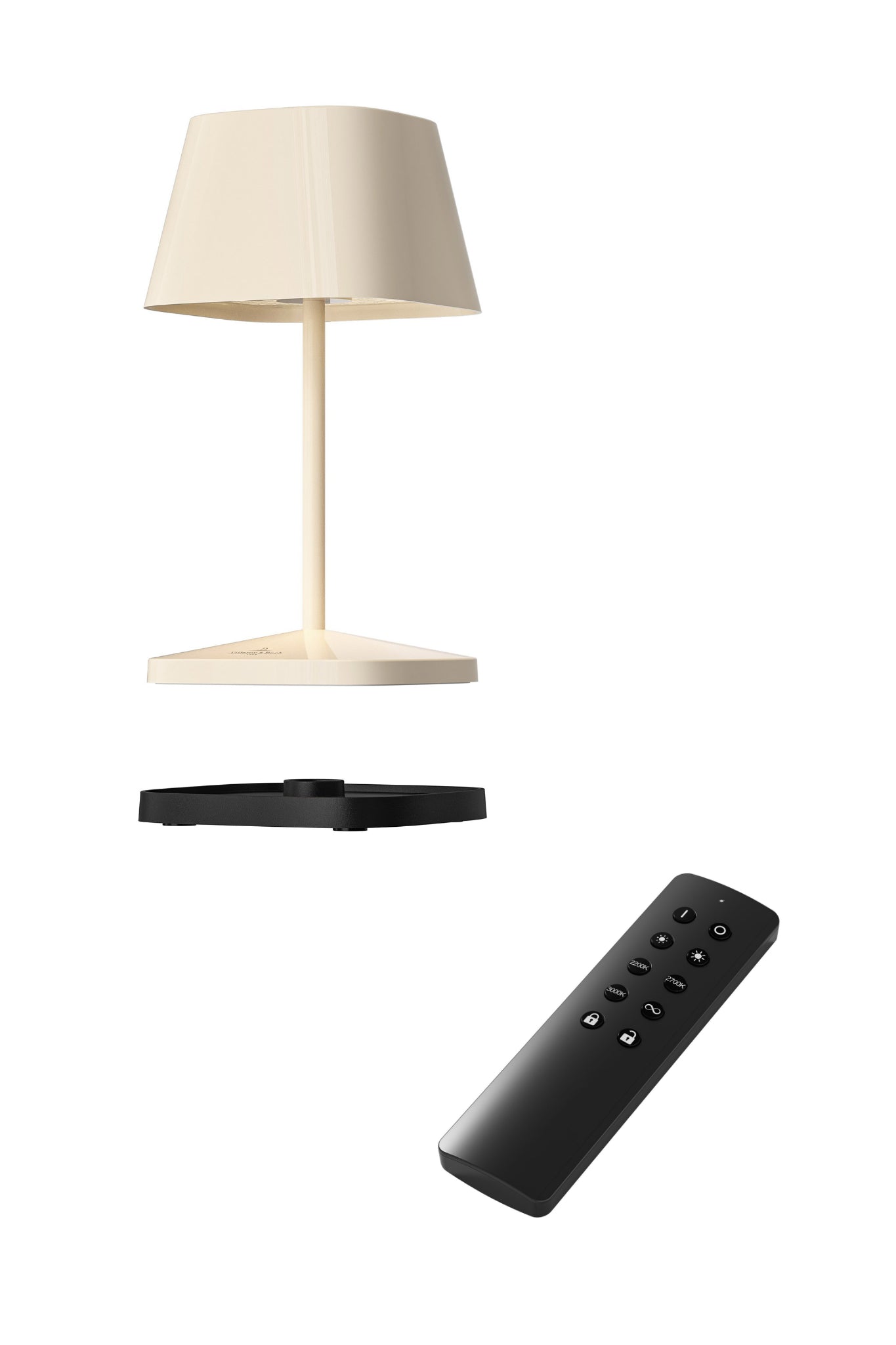 Akku Tischleuchte Neapel RC von Villeroy & Boch, neue Generation, Farbe Elfenbein Ceramic, mit Fernbedienung