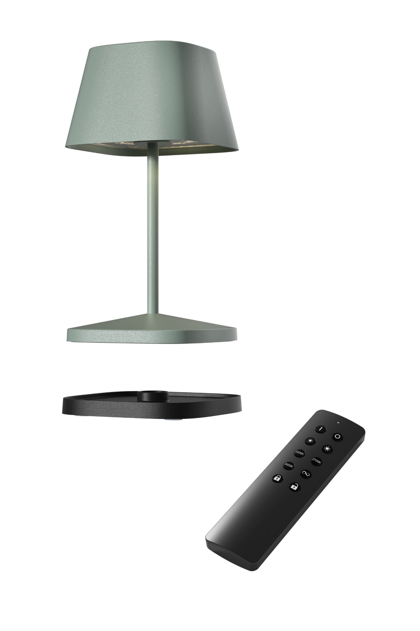 Akku Tischleuchte Neapel RC von Villeroy & Boch, neue Generation, Farbe Olive, mit Fernbedienung