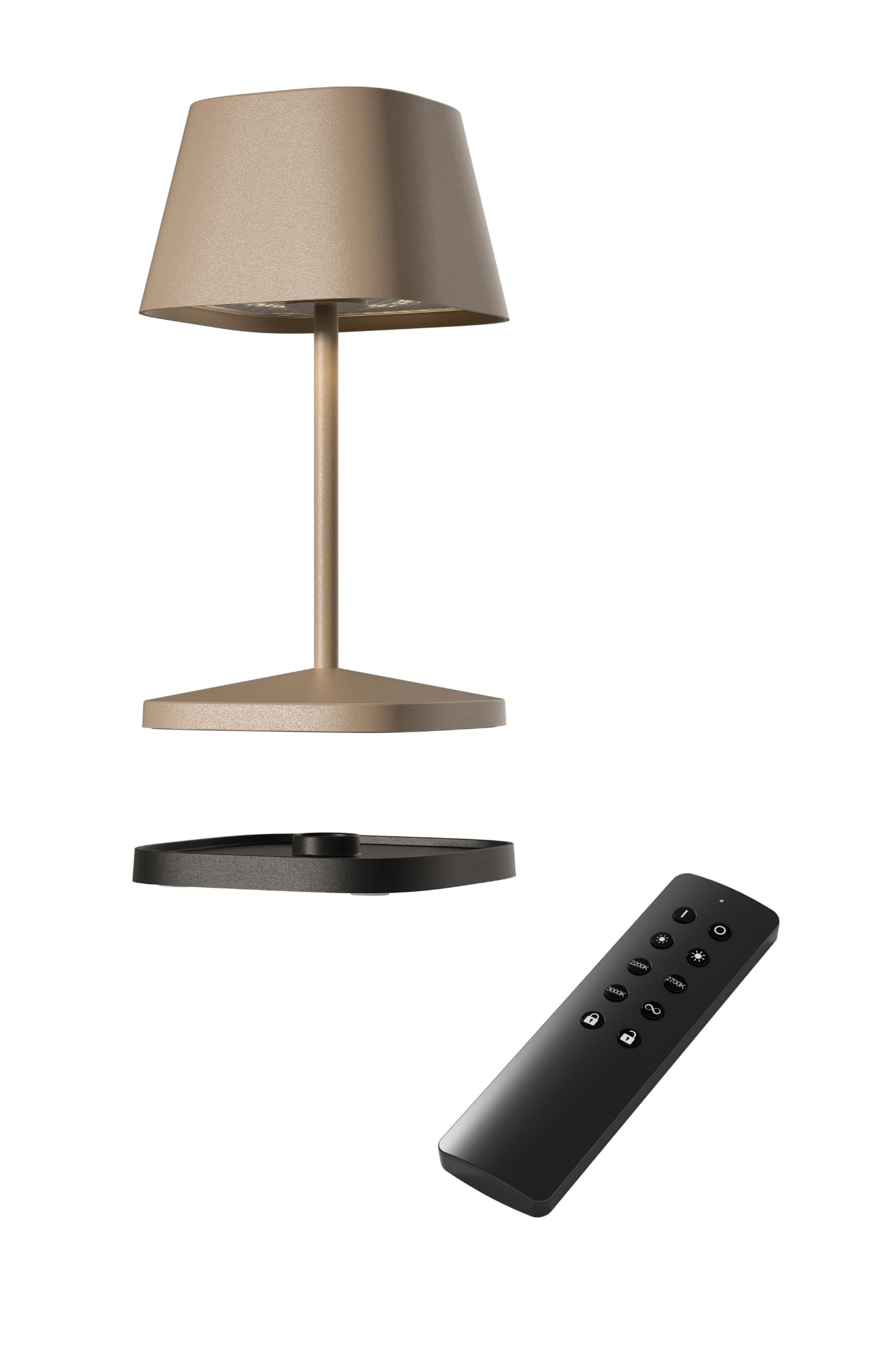 Akku Tischleuchte Neapel RC von Villeroy & Boch, neue Generation, Farbe Sand, mit Fernbedienung