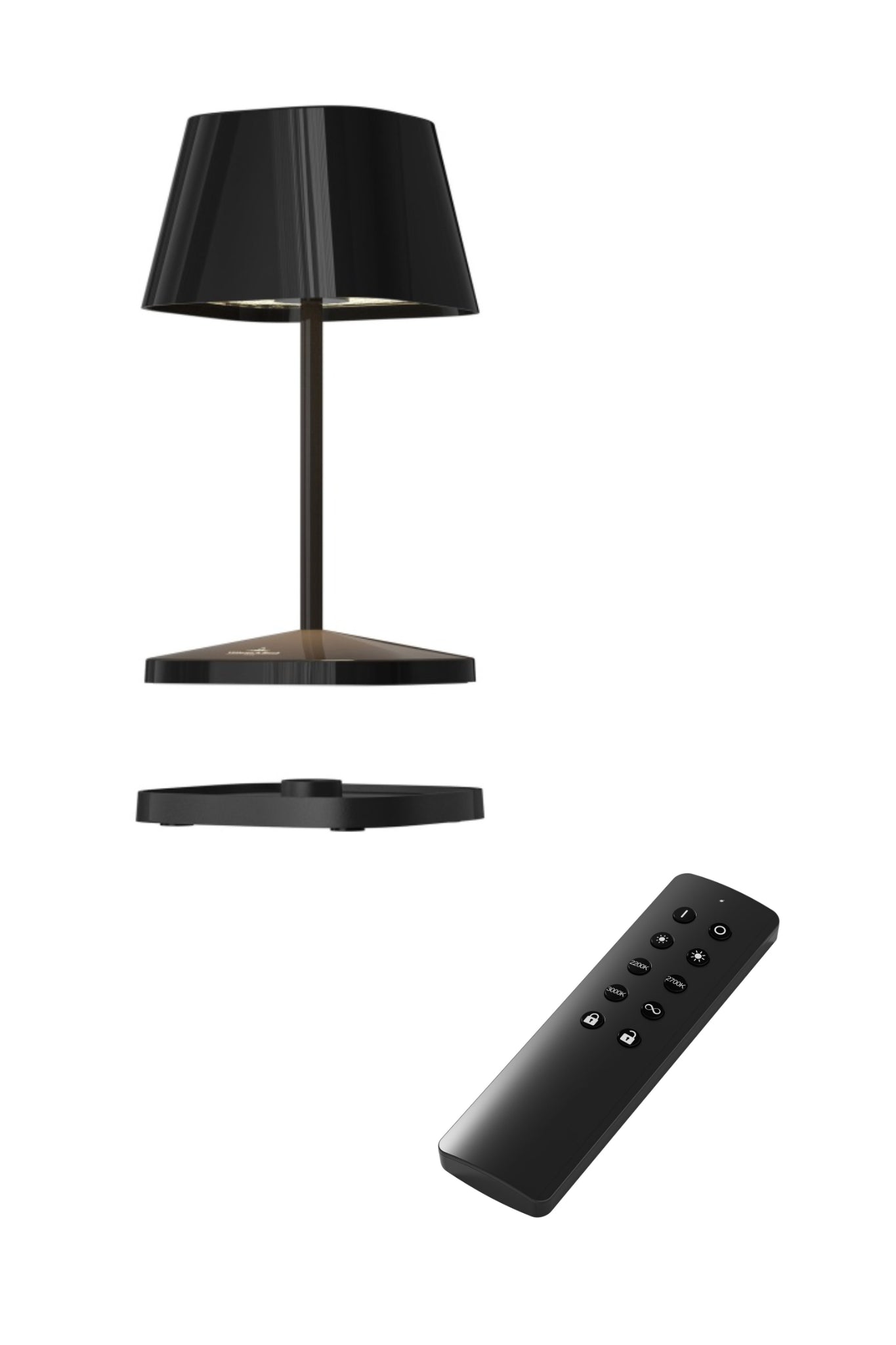 Akku Tischleuchte Neapel RC von Villeroy & Boch, neue Generation, Farbe Schwarz ceramic, mit Fernbedienung