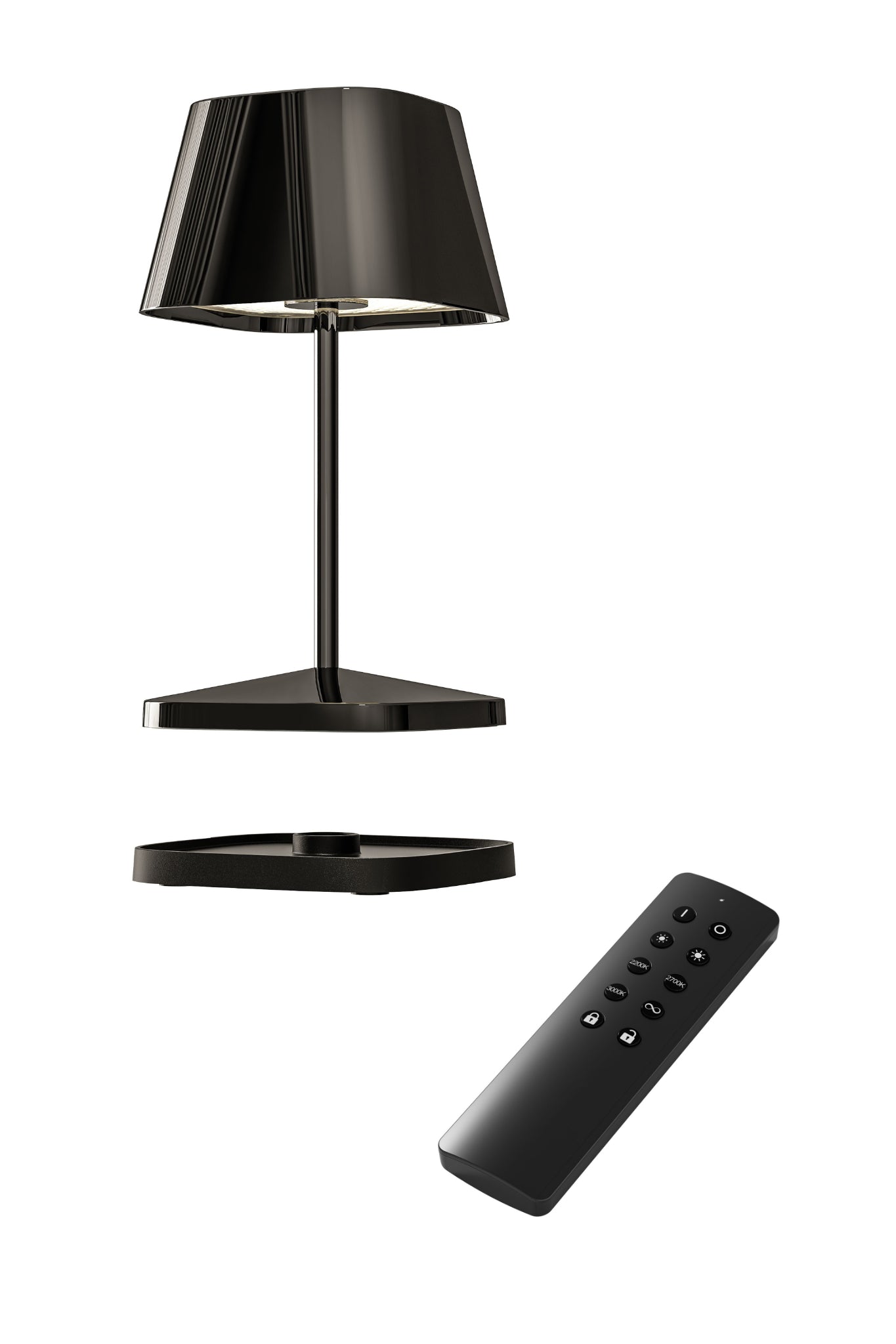 Akku Tischleuchte Neapel RC von Villeroy & Boch, neue Generation, Farbe Spacegrau, mit Fernbedienung