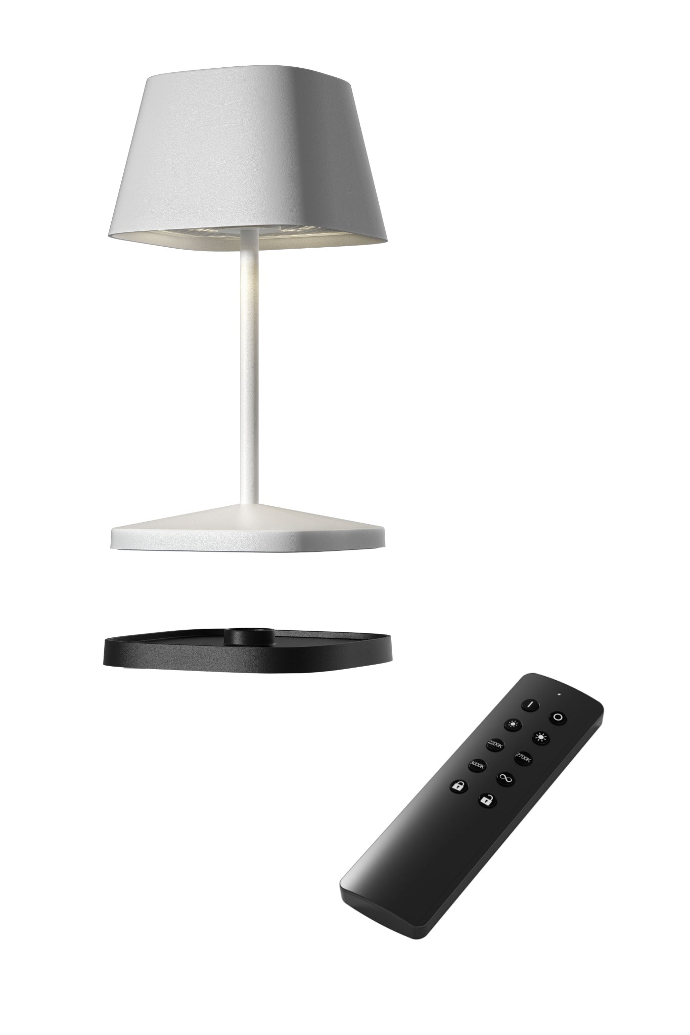 Akku Tischleuchte Neapel RC von Villeroy & Boch, neue Generation, Farbe Weiß, mit Fernbedienung