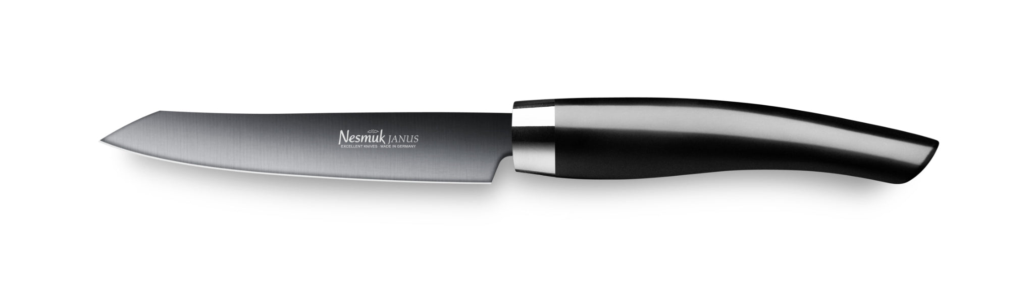 Officemesser Janus von Nesmuk mit schwarzer Klinge und Griff aus Hightech Kunststoff Juma Black
