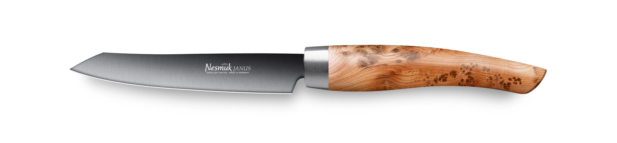 Officemesser Janus von Nesmuk mit schwarzer Klinge und Griff aus Wacholder