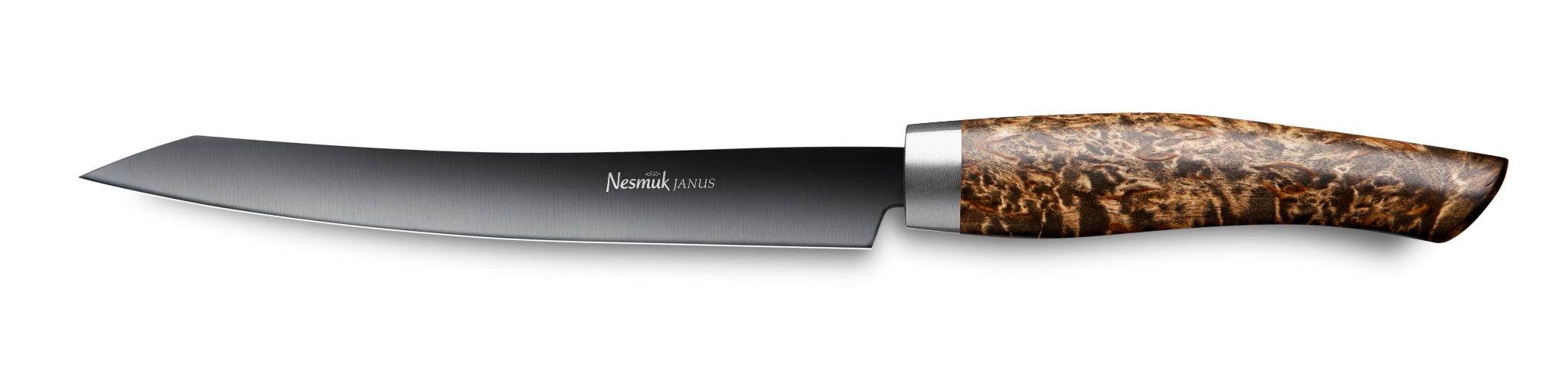 Nesmuk Tranchiermesser Slicer Janus mit 160 mm langer Klinge und Griff aus karelischer Maserbirke