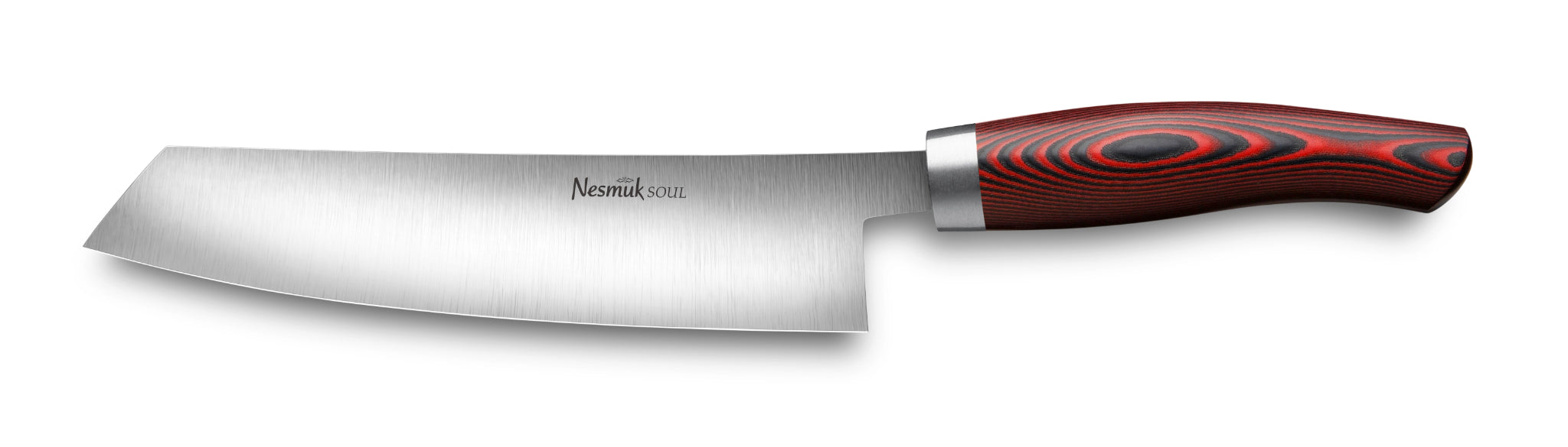 Kochmesser Soul von Nesmuk aus Niobstahl und Griff aus Hightech Kunststoff Micarta Red