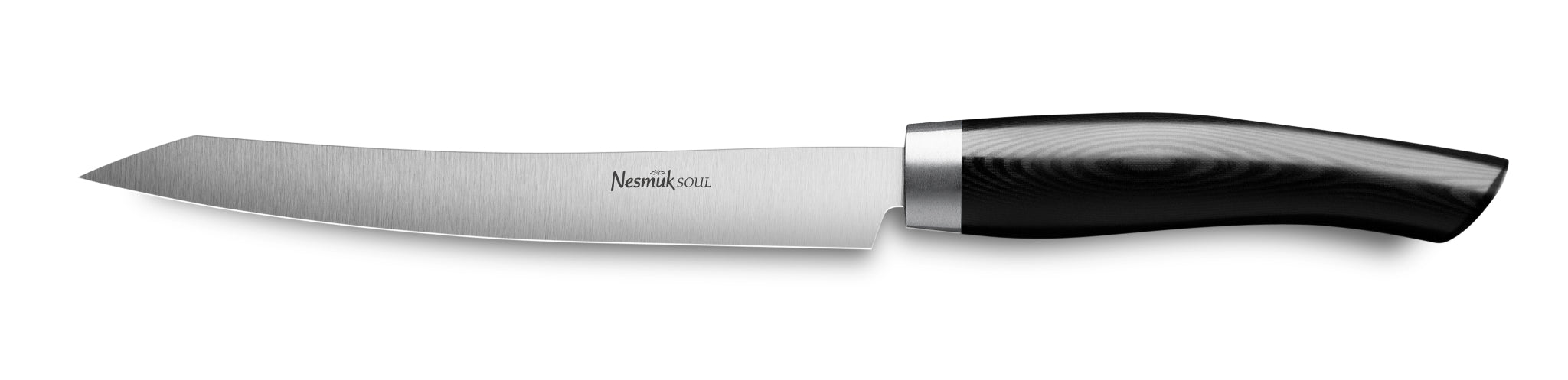 Tranchiermesser Soul von Nesmuk aus Niobstahl und Griff aus Hightech Kunststoff Micarta Black