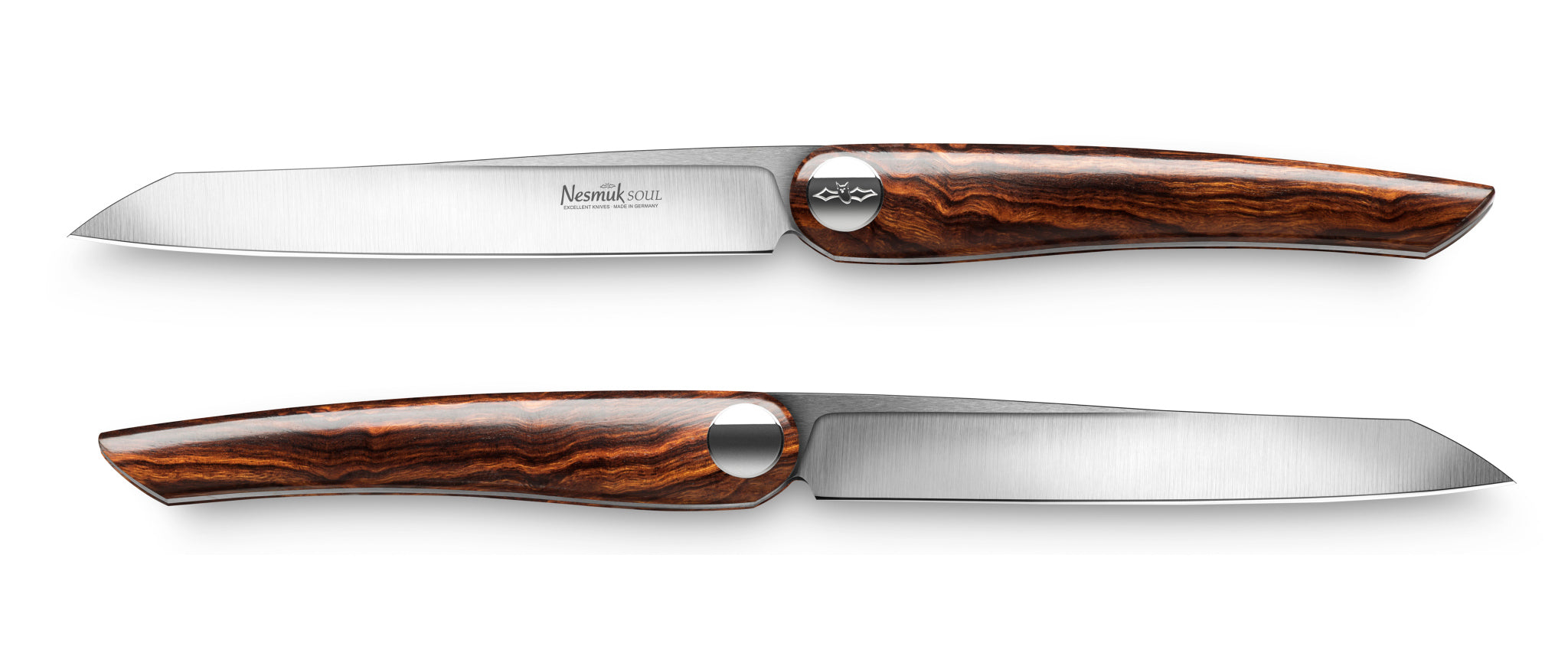 Nesmuk Steakmesser 2-er Set Soul mit Griff in Wüsteneisenholz